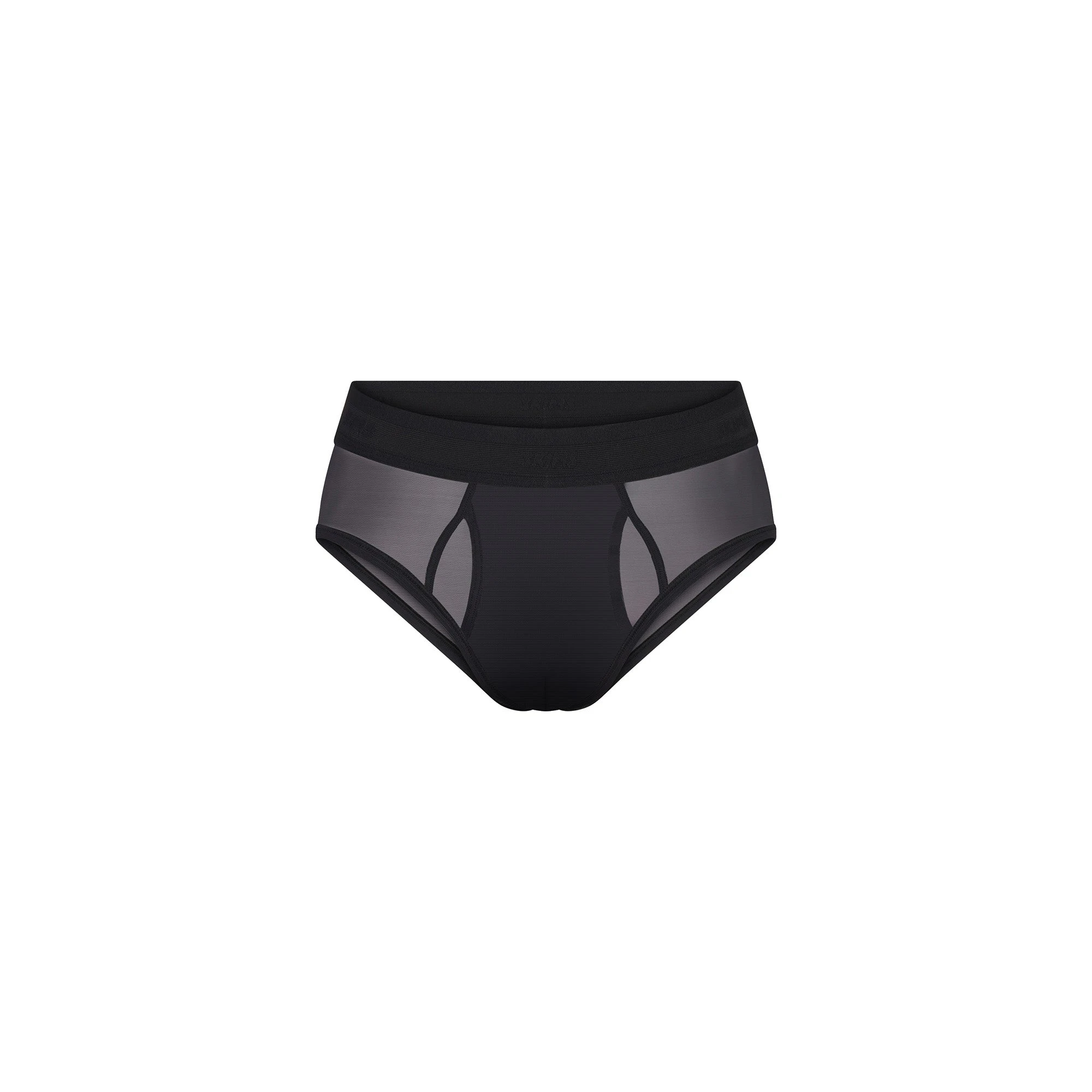 MESH MENS BRIEF | OBSIDIAN FLAT ON A WHITE BACKGROUND | FLT @ | FOCUS: 0.0, 1.0, 0.9