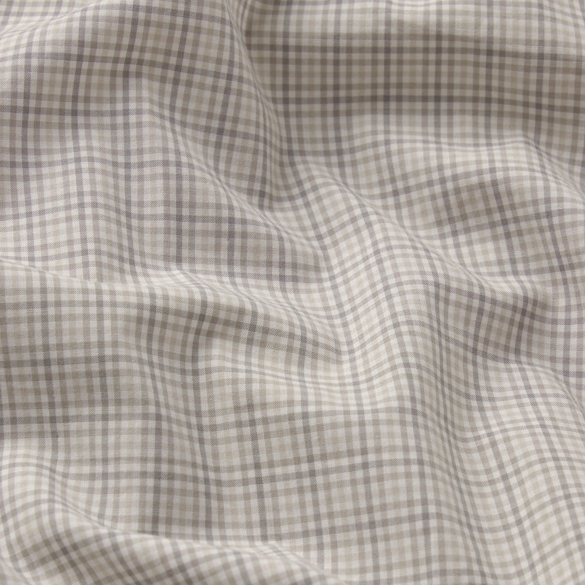 COTTON POPLIN MENS LOGO BAND BOXER | SILVER CHECK ADDITIONAL FABRIC DETAILS | about this fabric