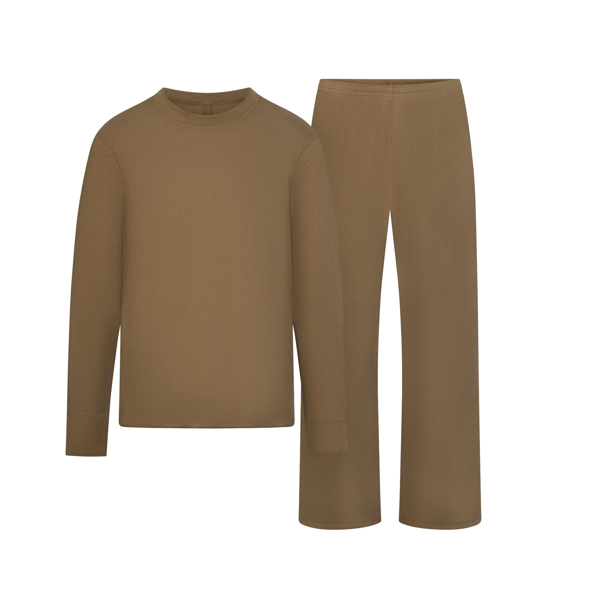 WAFFLE SLEEP MENS SET | ARMY FLAT ON A WHITE BACKGROUND | FLT