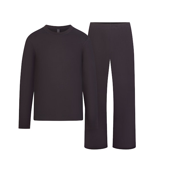 WAFFLE SLEEP MENS SET | ASH FLAT ON A WHITE BACKGROUND | FLT