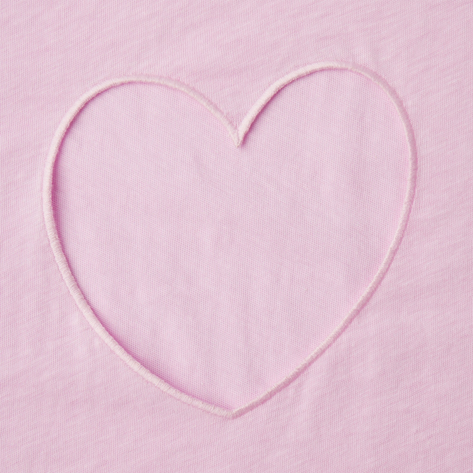 WORN IN JERSEY HEART BABY TEE | BABY PINK ADDITIONAL FABRIC DETAILS