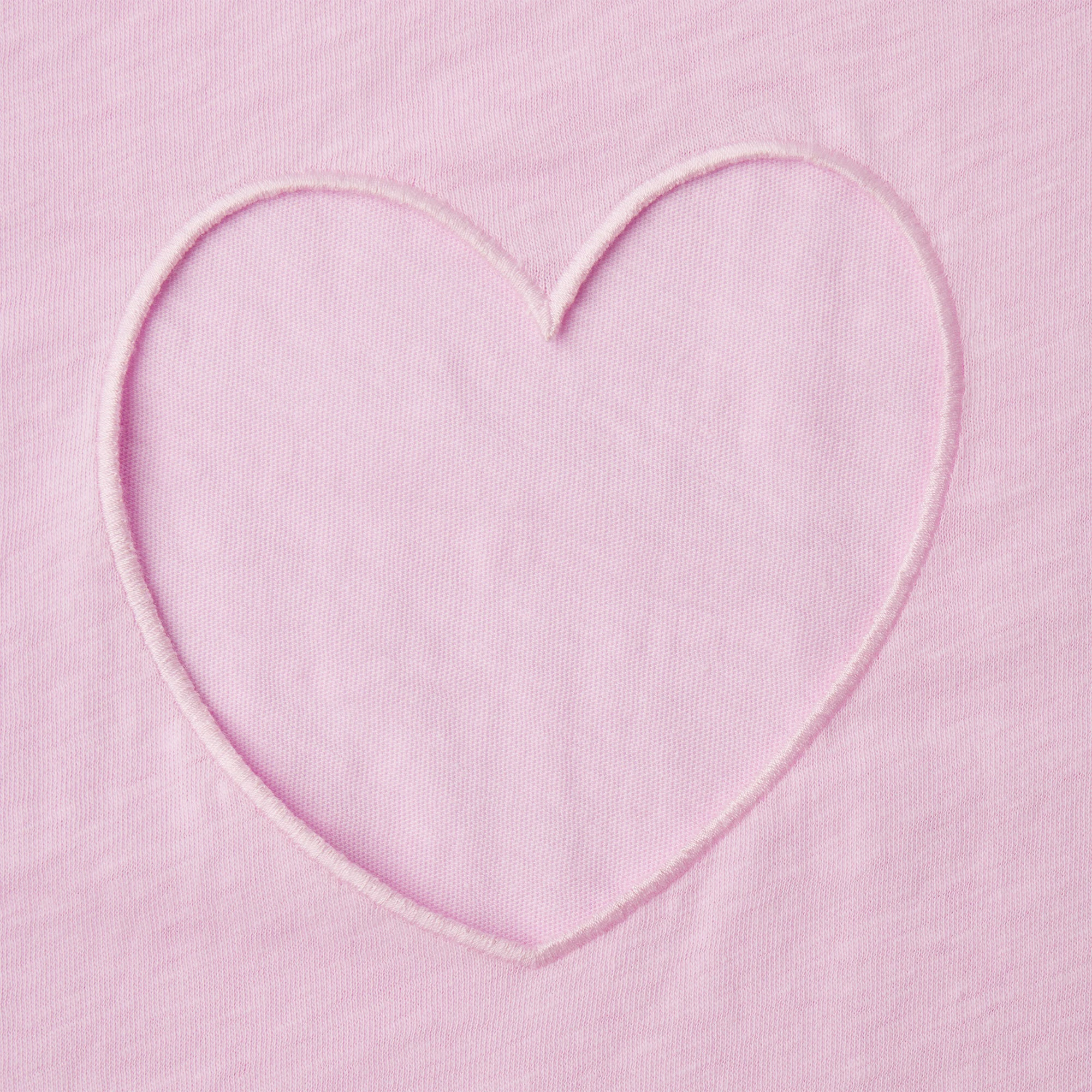 SKIMS Pink Worn In Jersey Heart Baby T-Shirt SKIMS Pink Worn In Jersey Heart Baby T-Shirt