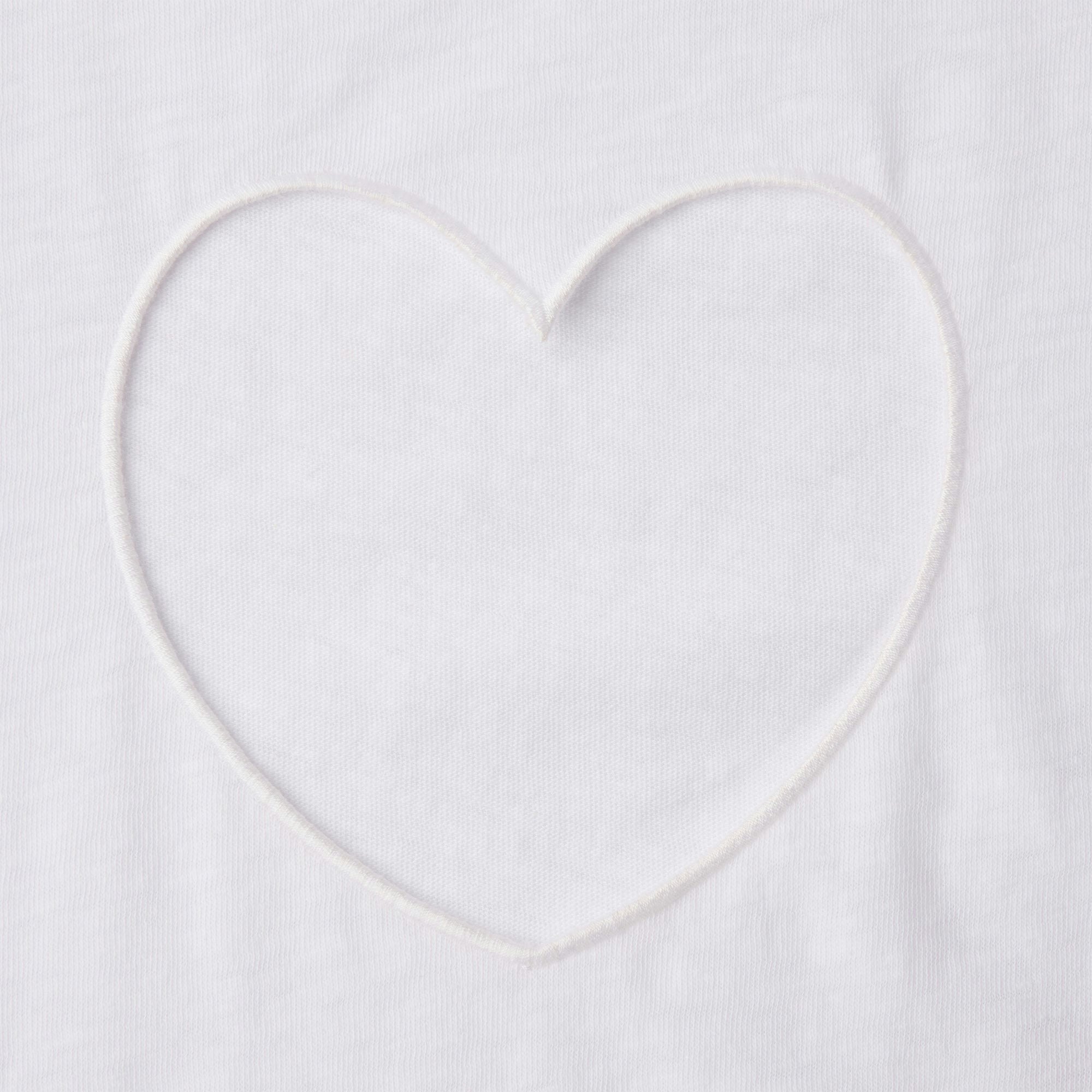 WORN IN JERSEY HEART OVERSIZED T-SHIRT | SNOW ADDITIONAL FABRIC DETAILS
