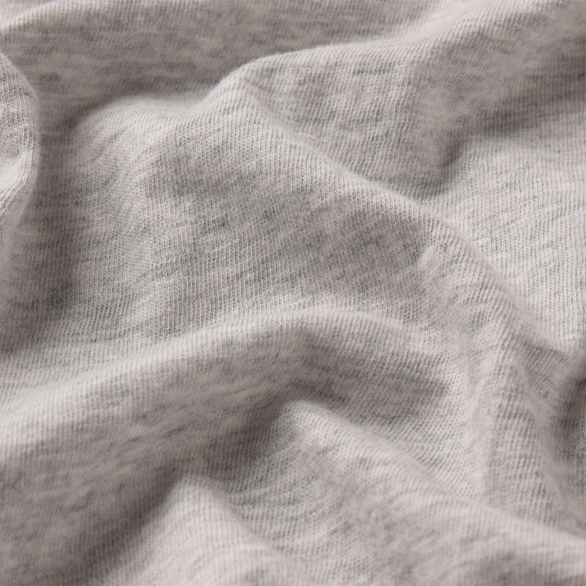 WORN IN JERSEY RUCHED TEE | LIGHT HEATHER GREY ADDITIONAL FABRIC DETAILS