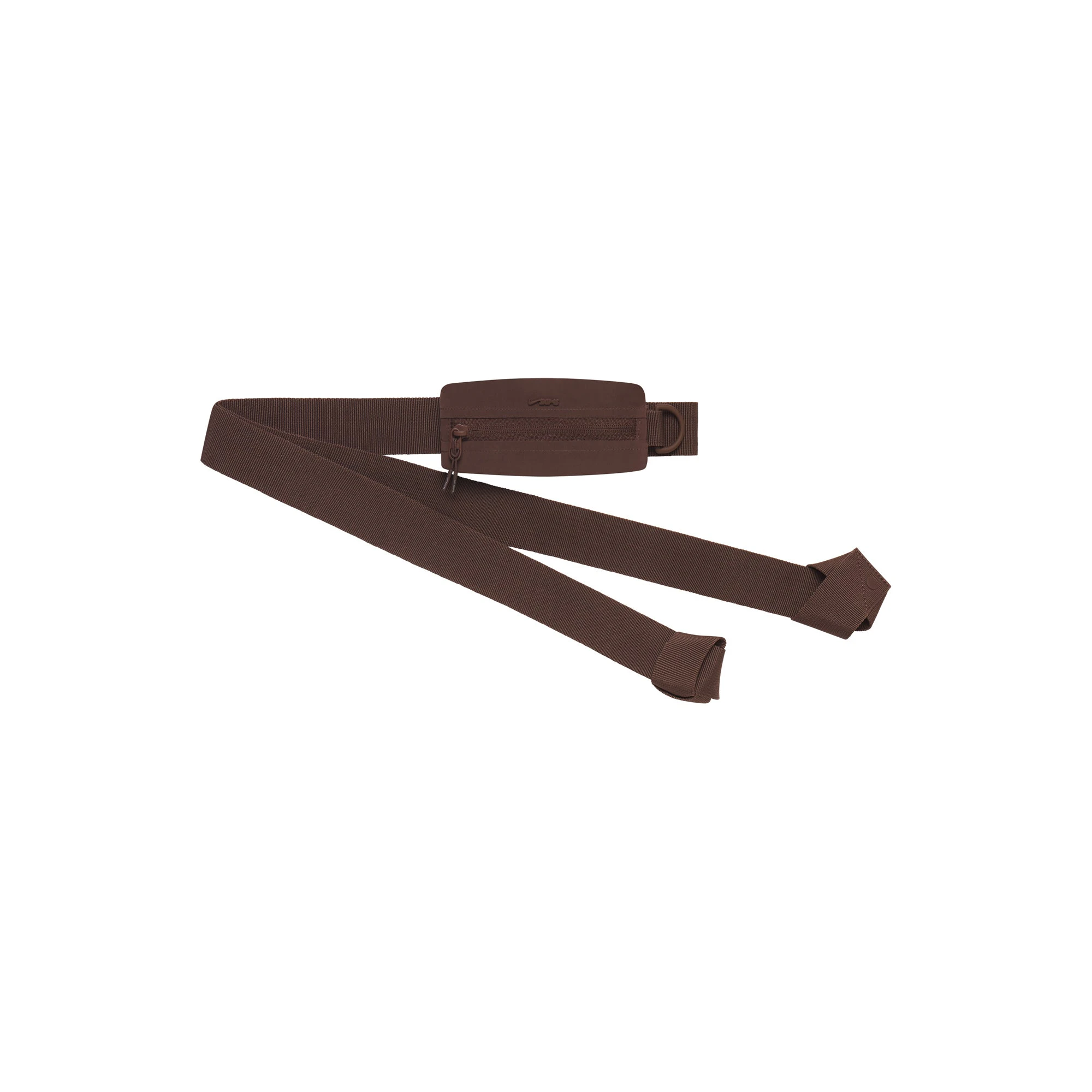 NikeSKIMS ACCESSORIES YOGA MAT STRAP | DARK SEPIA FLAT ON A WHITE BACKGROUND