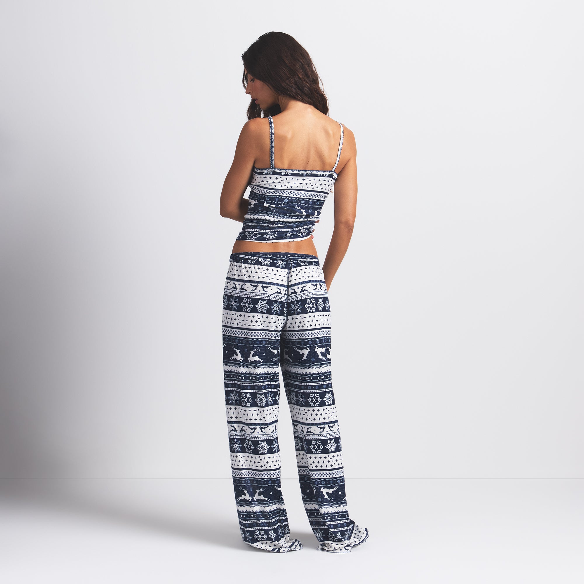 LOGO PLUSH POINTELLE CAMI | NAVY DEER FAIR ISLE | SKIMS