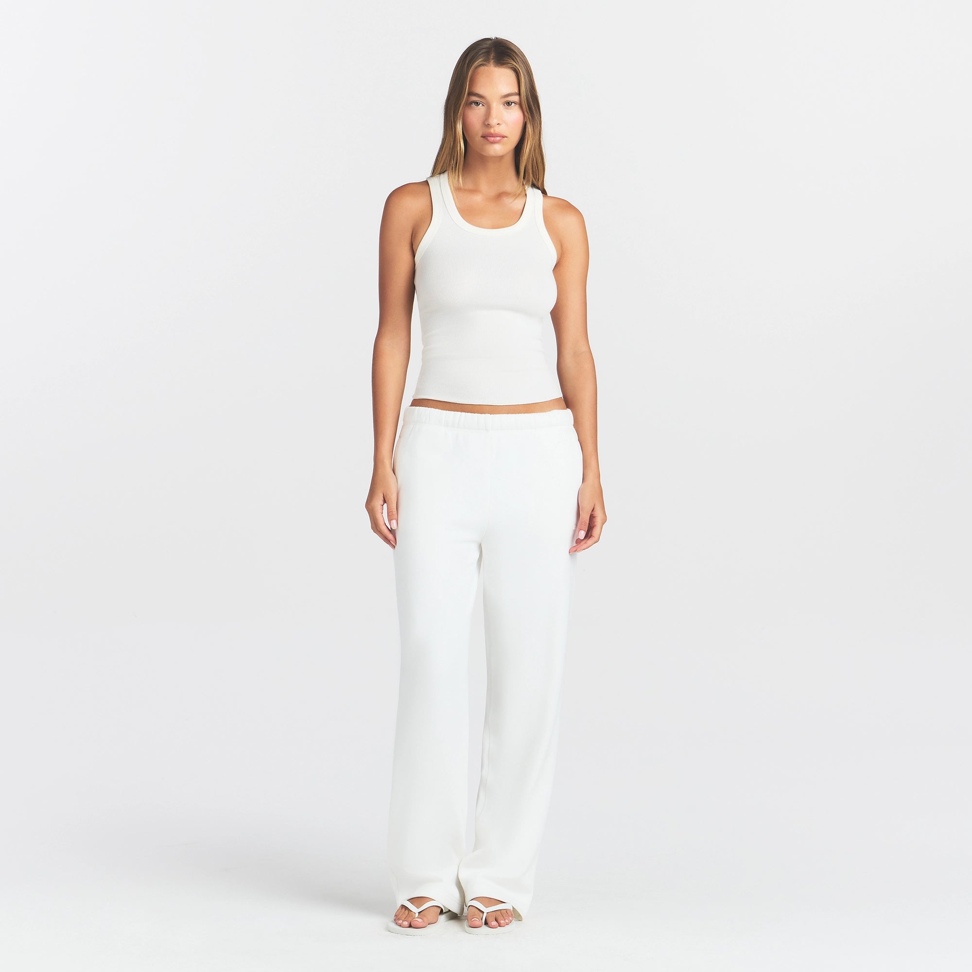 COTTON RIB SCOOP NECK TANK | MARBLE | SKIMS