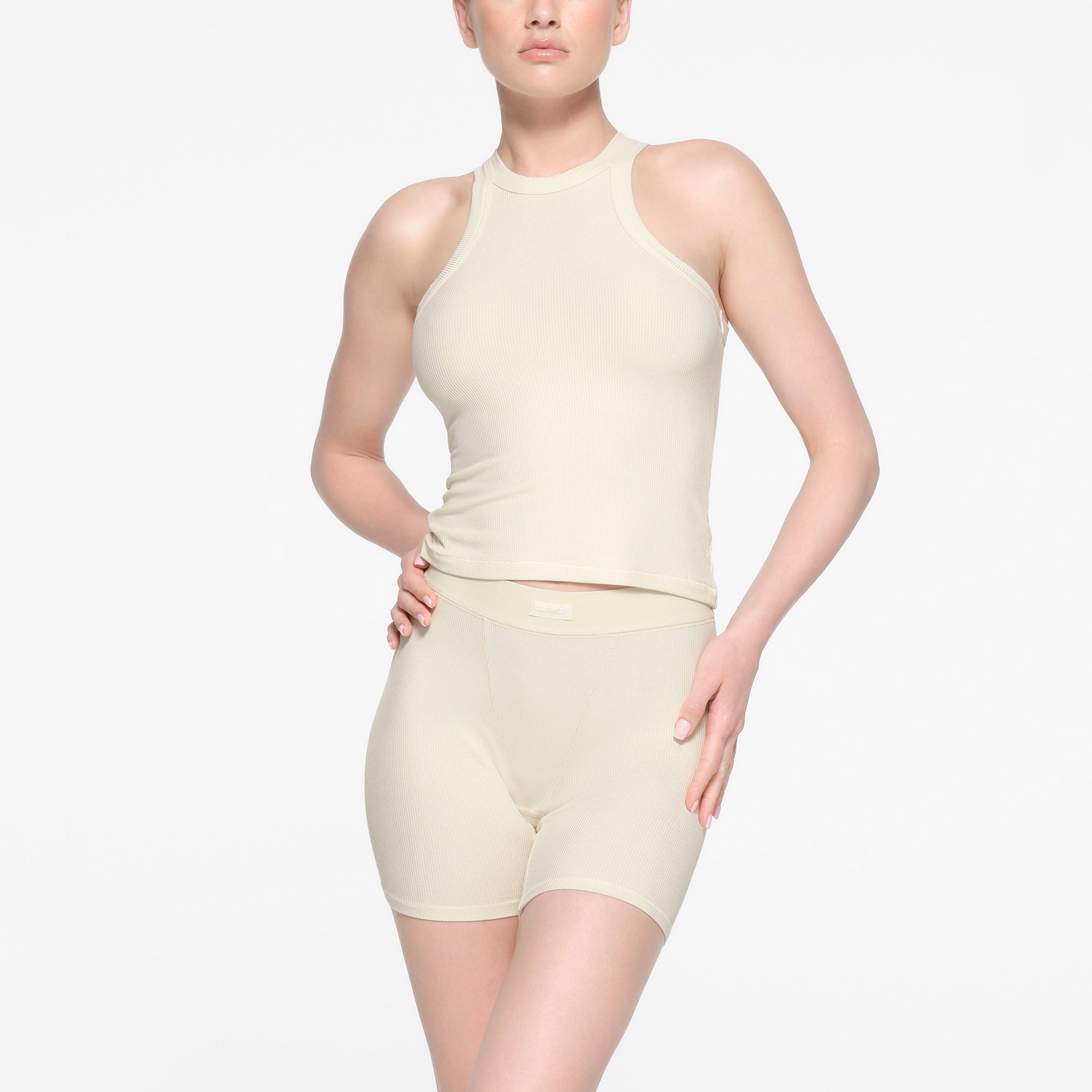 SOFT LOUNGE HIGH NECK TANK | BONE