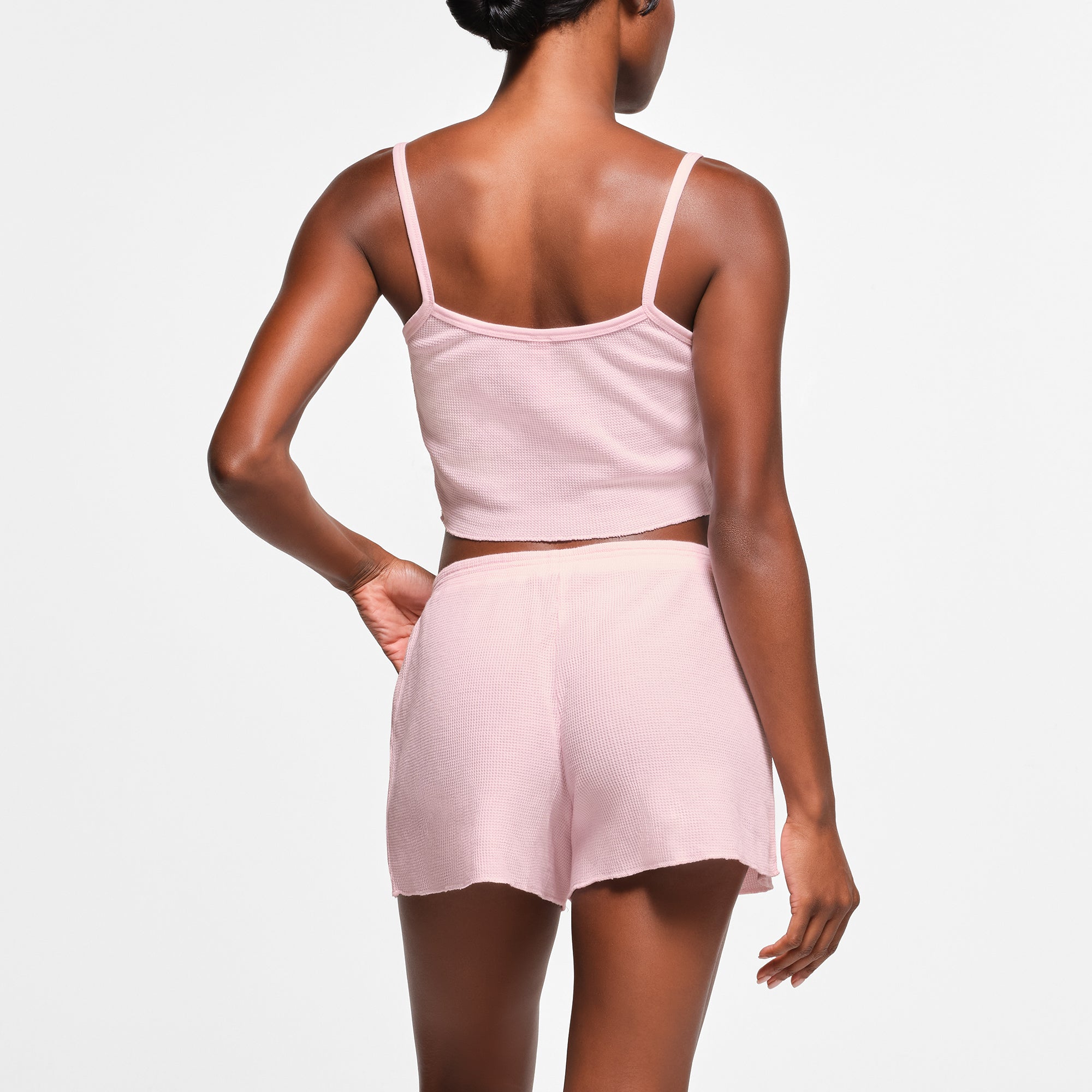 Women's Long Camisole Spaghetti Strap Seamless Tank Top, Hop pink, Plus Size