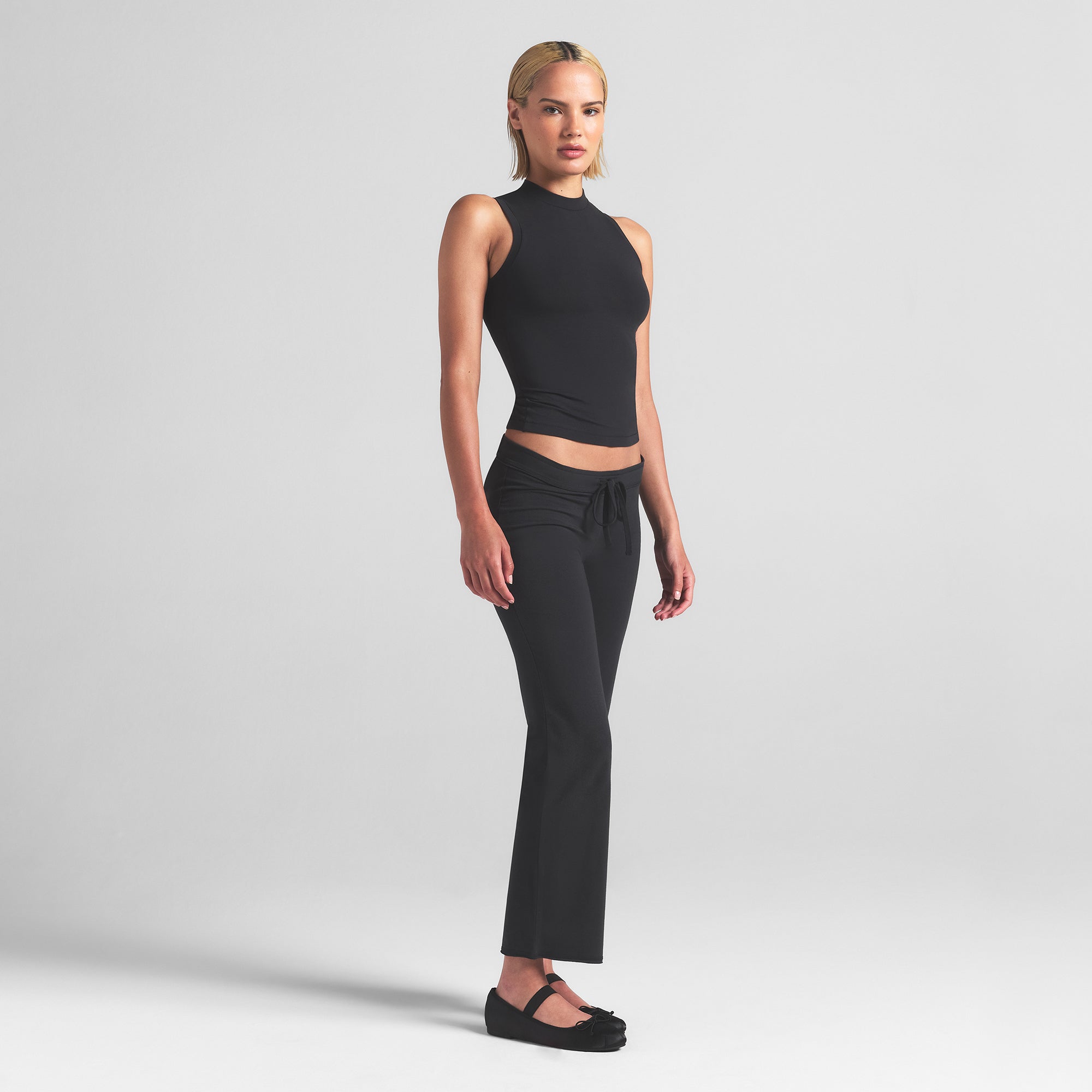 COTTON JERSEY MOCK NECK TANK | SOOT