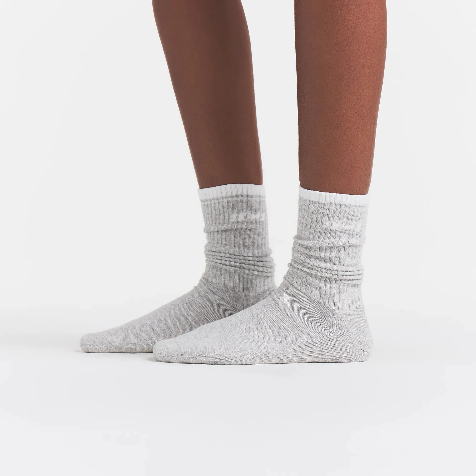 RIBBED CREW LOGO SOCK 3-PACK | CURRANT SNOW MULTI & LAYS FLAT ON A WHITE BACKGROUND | FLT