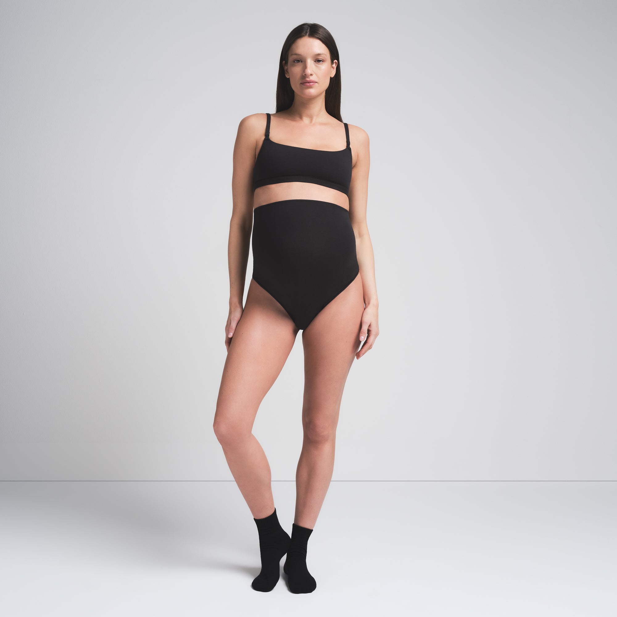 skims マタニティ ナーシング スクープ ブラレット COTTON JERSEY MATERNITY NURSING SCOOP BRALETTE | SOOT