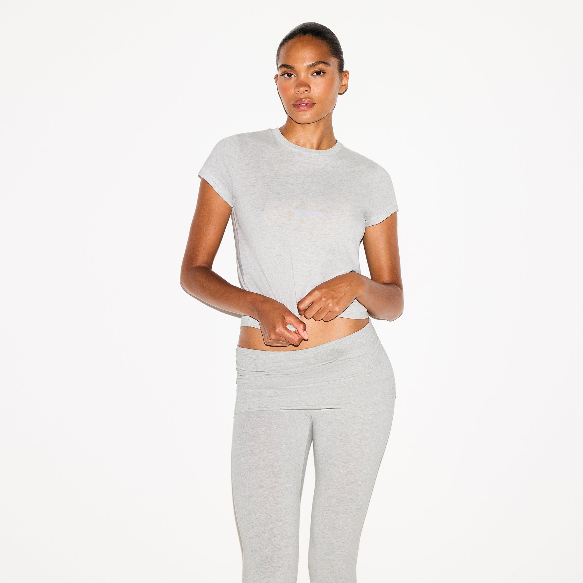 RELAXED TEES SHRUNKEN T-SHIRT | LIGHT HEATHER GREY