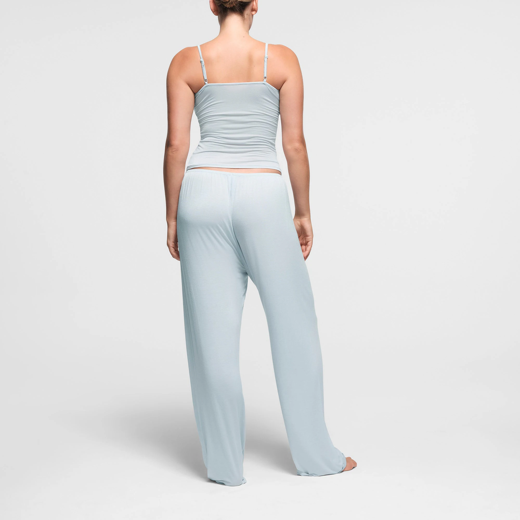 SHEER MODAL CAMI | PEARL ON A MODEL BACK VIEW