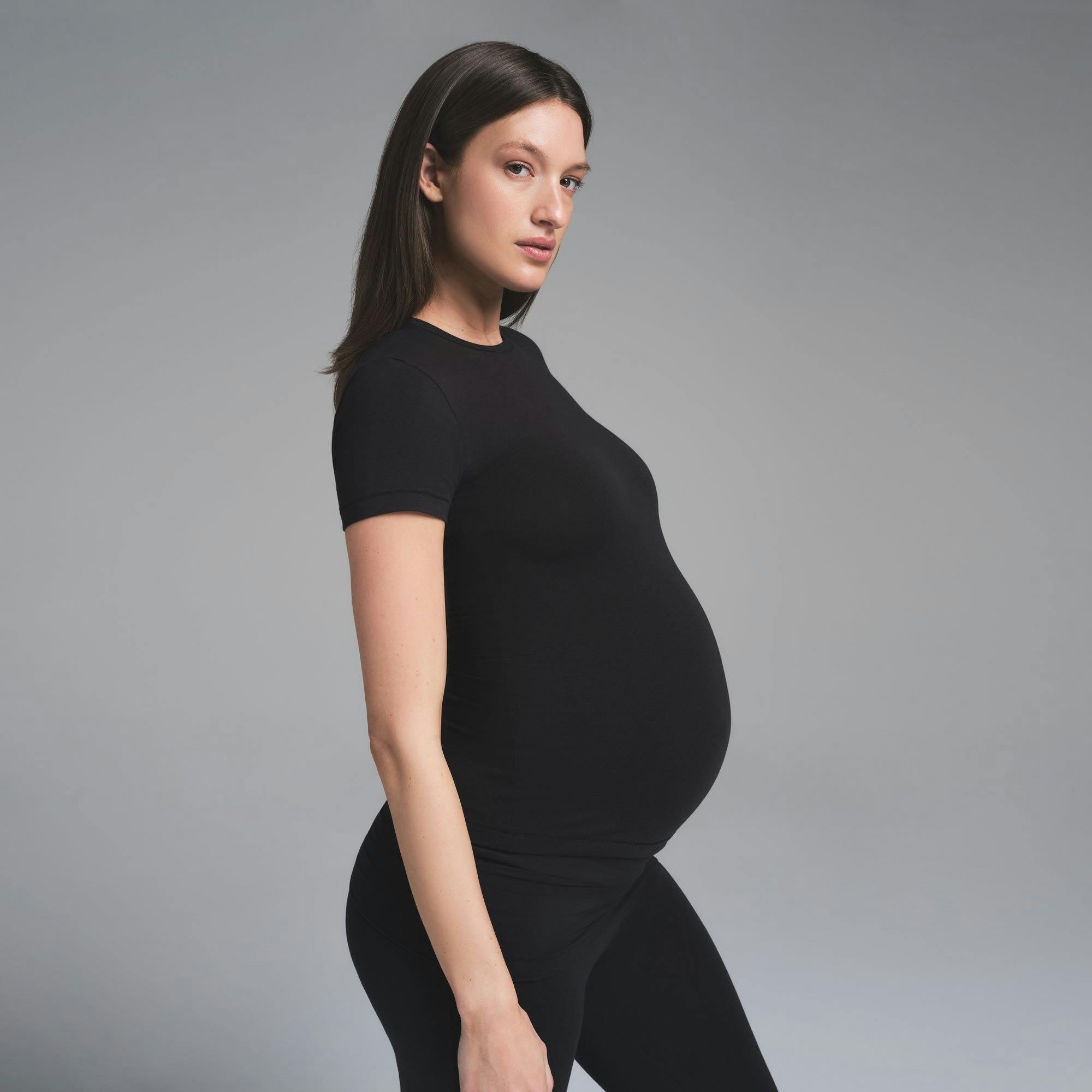 COTTON JERSEY MATERNITY T-SHIRT | SOOT