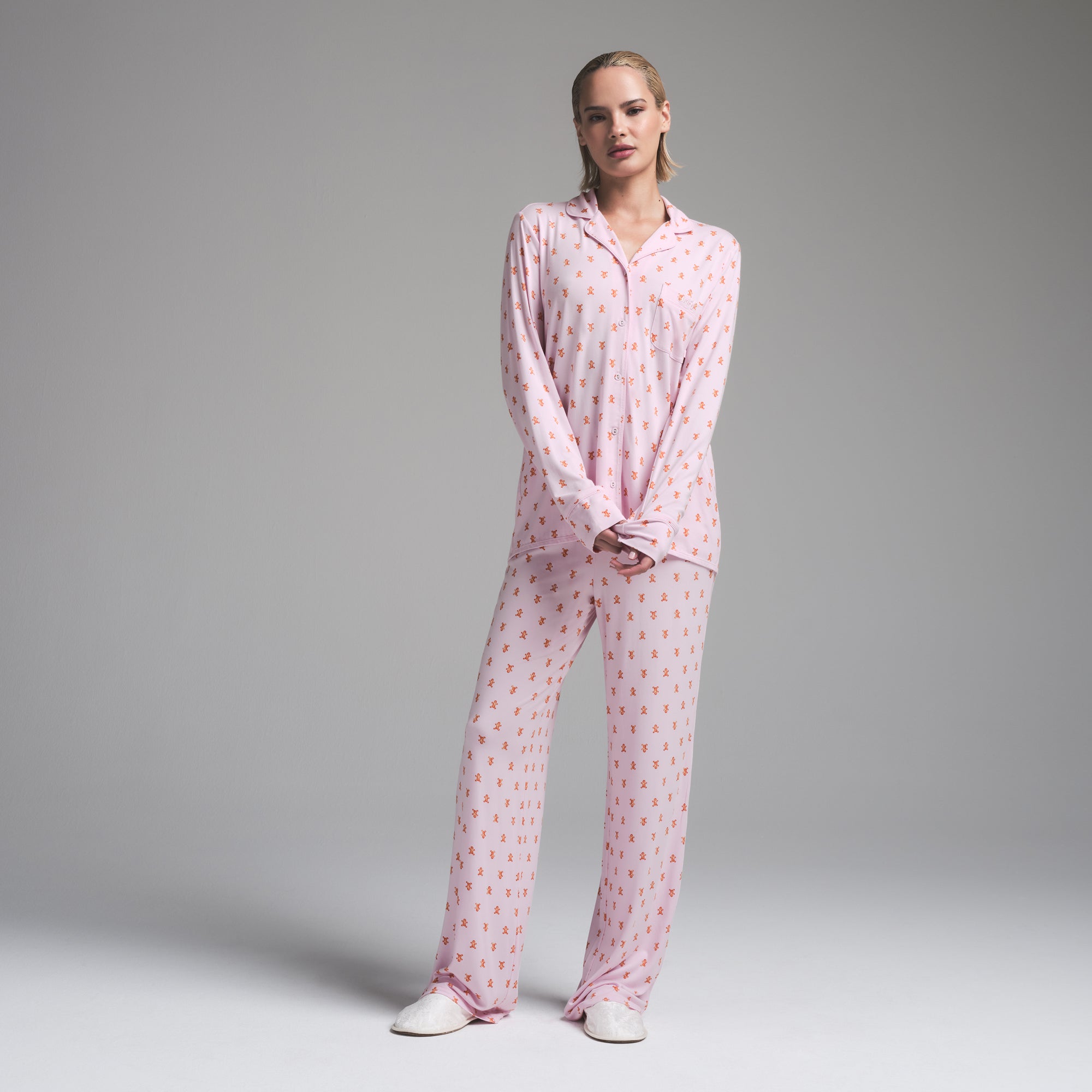 Skims fuzzy pajamas top