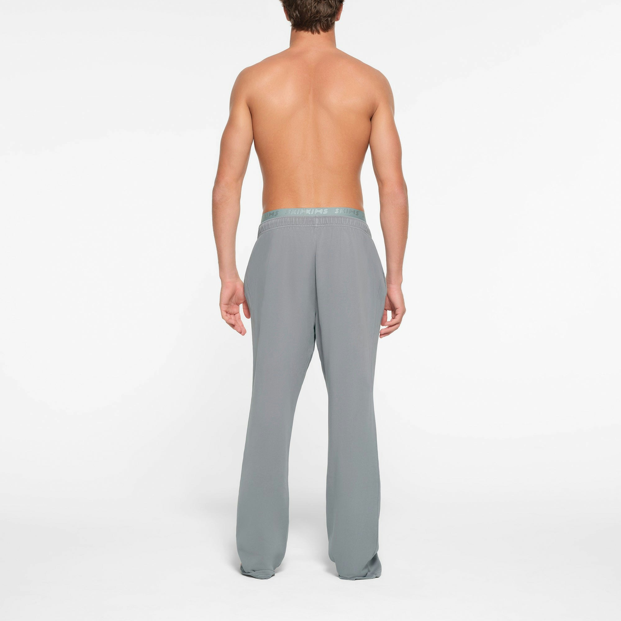 TERRY MENS STRAIGHT LEG PANT | PACIFIC ON A MODEL BACK VIEW