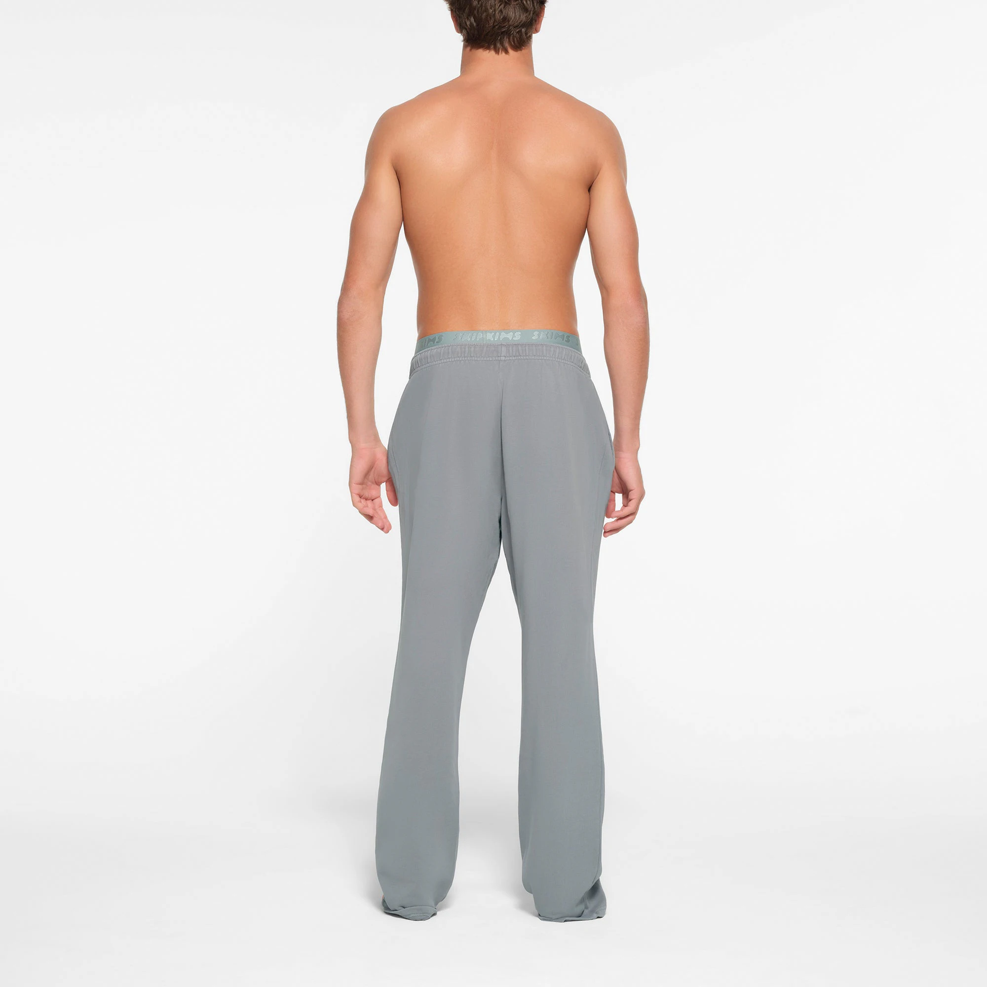 TERRY MENS STRAIGHT LEG PANT | PACIFIC ON A MODEL BACK VIEW