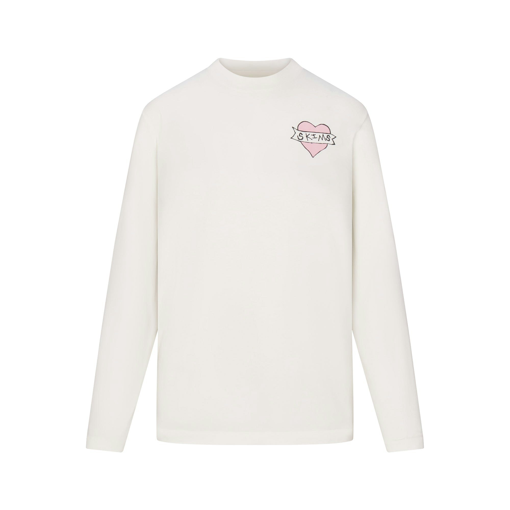 BOYFRIEND LONG SLEEVE T-SHIRT AND SHORT BOXER SET | MARBLE HEART BANNER FLAT ON A WHITE BACKGROUND