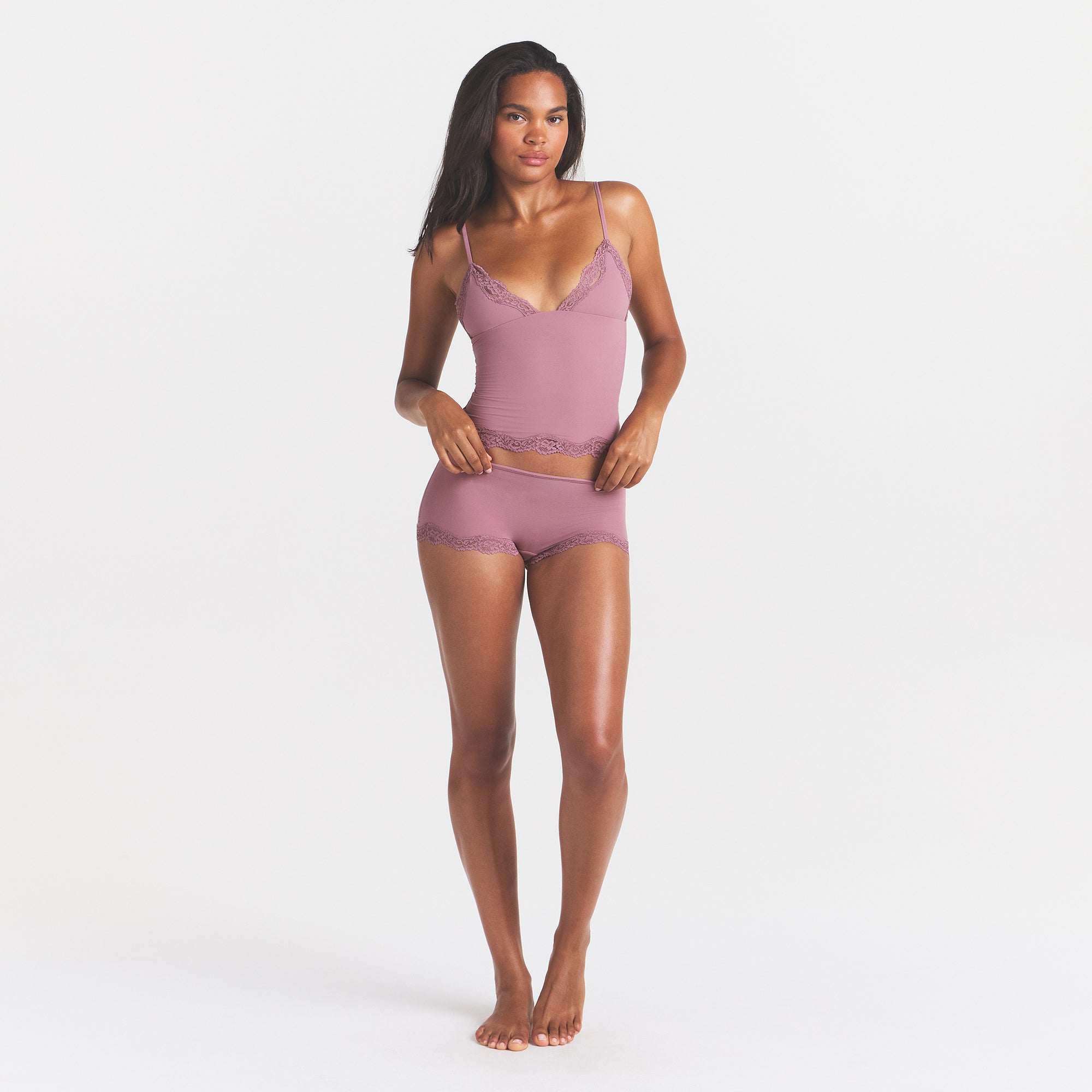 TRIANGLE CAMI AND BOY SHORT SET