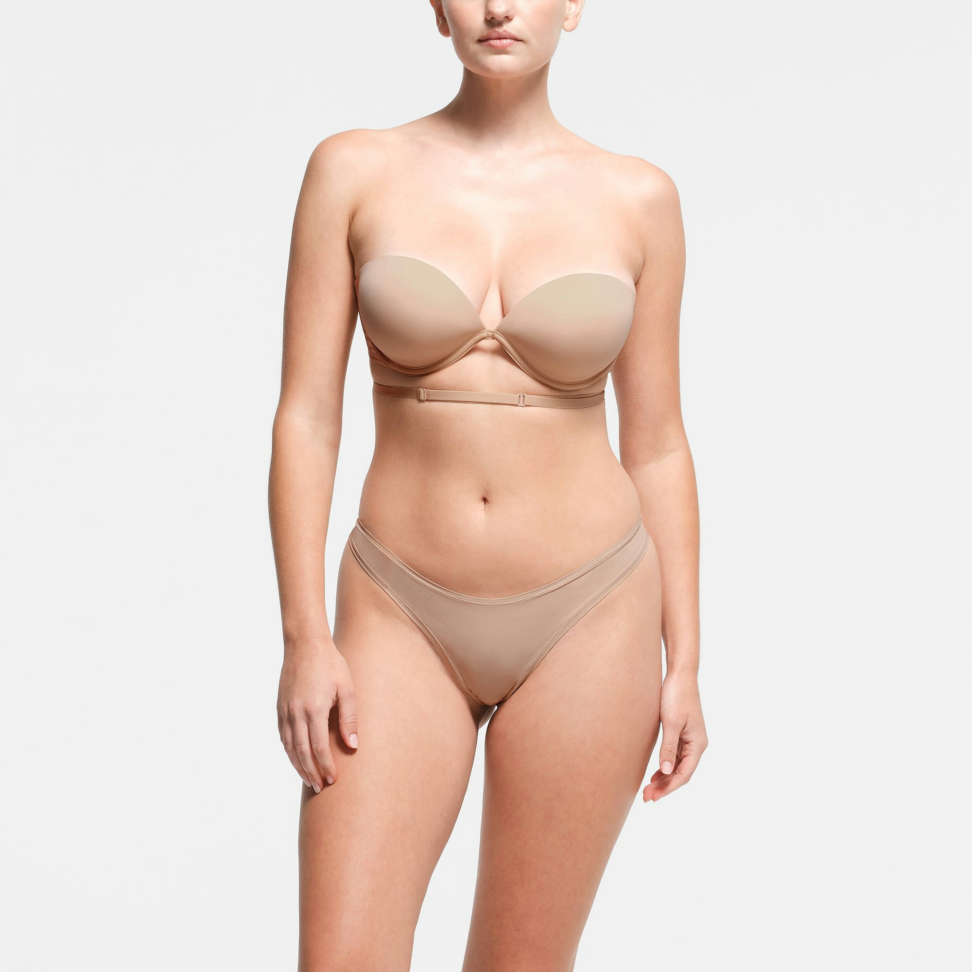 MULTI-WAY BRA | CLAY ON A MODEL FRONT VIEW