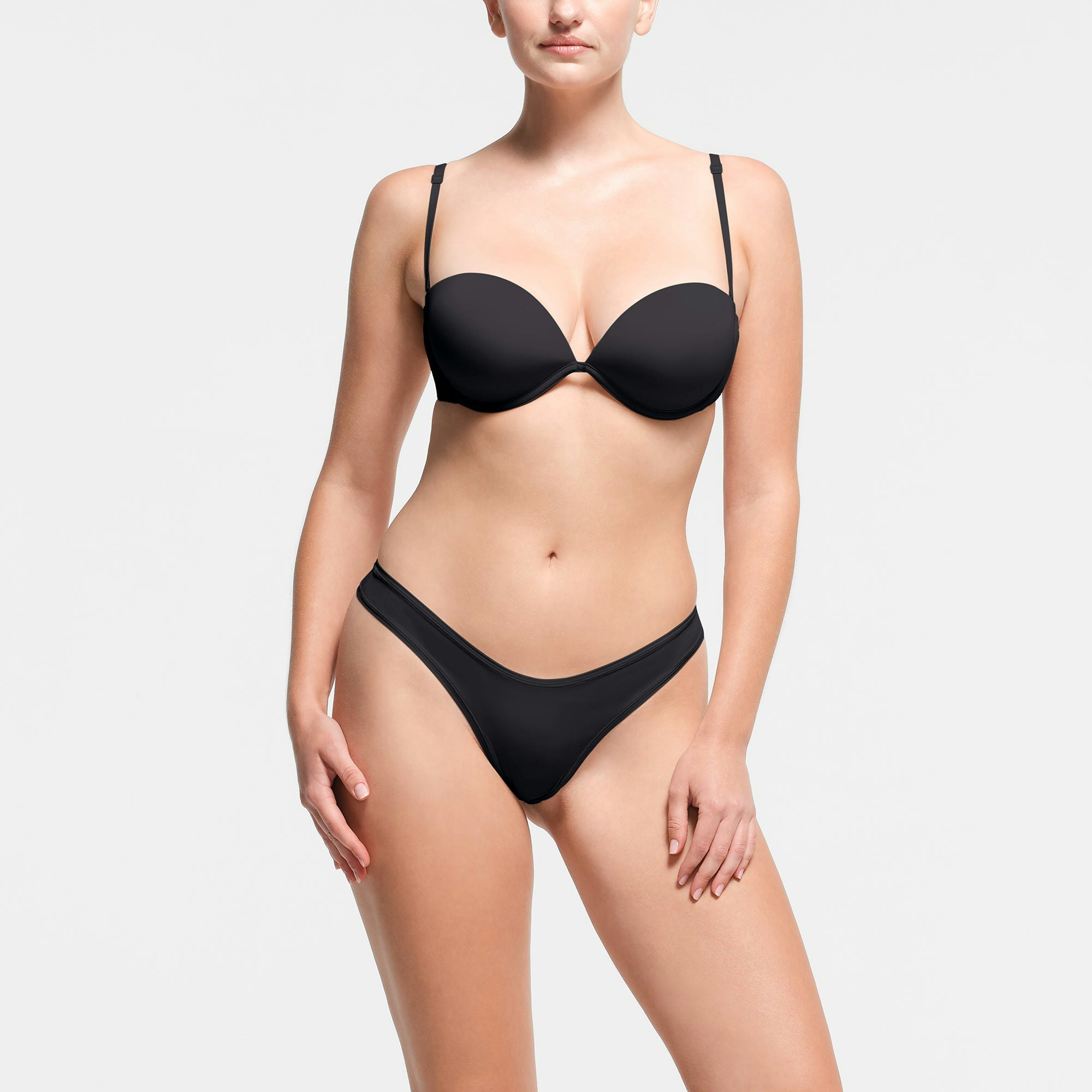 MULTI-WAY BRA | ONYX ON A MODEL FRONT VIEW