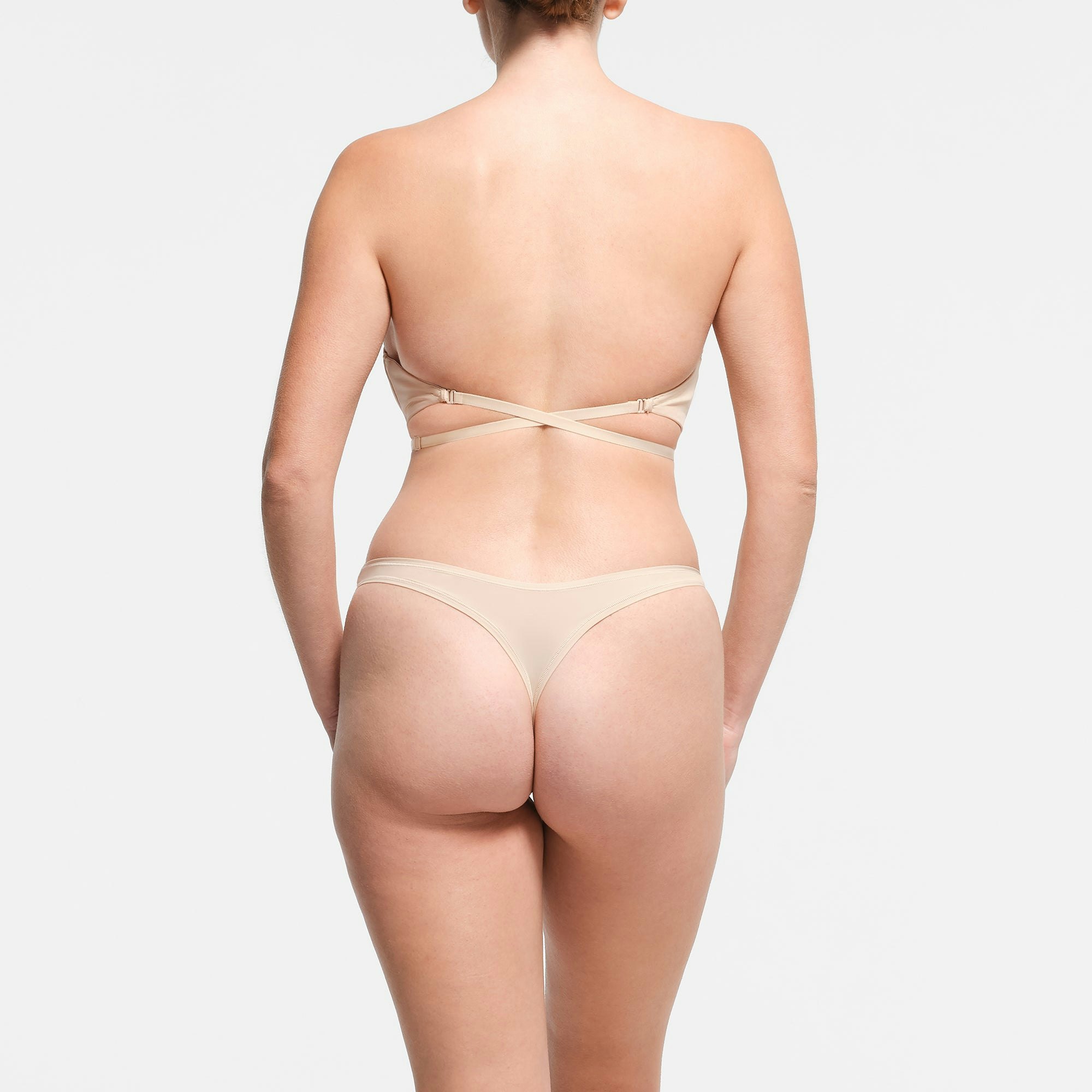 MULTI-WAY BRA | SAND ON A MODEL BACK VIEW