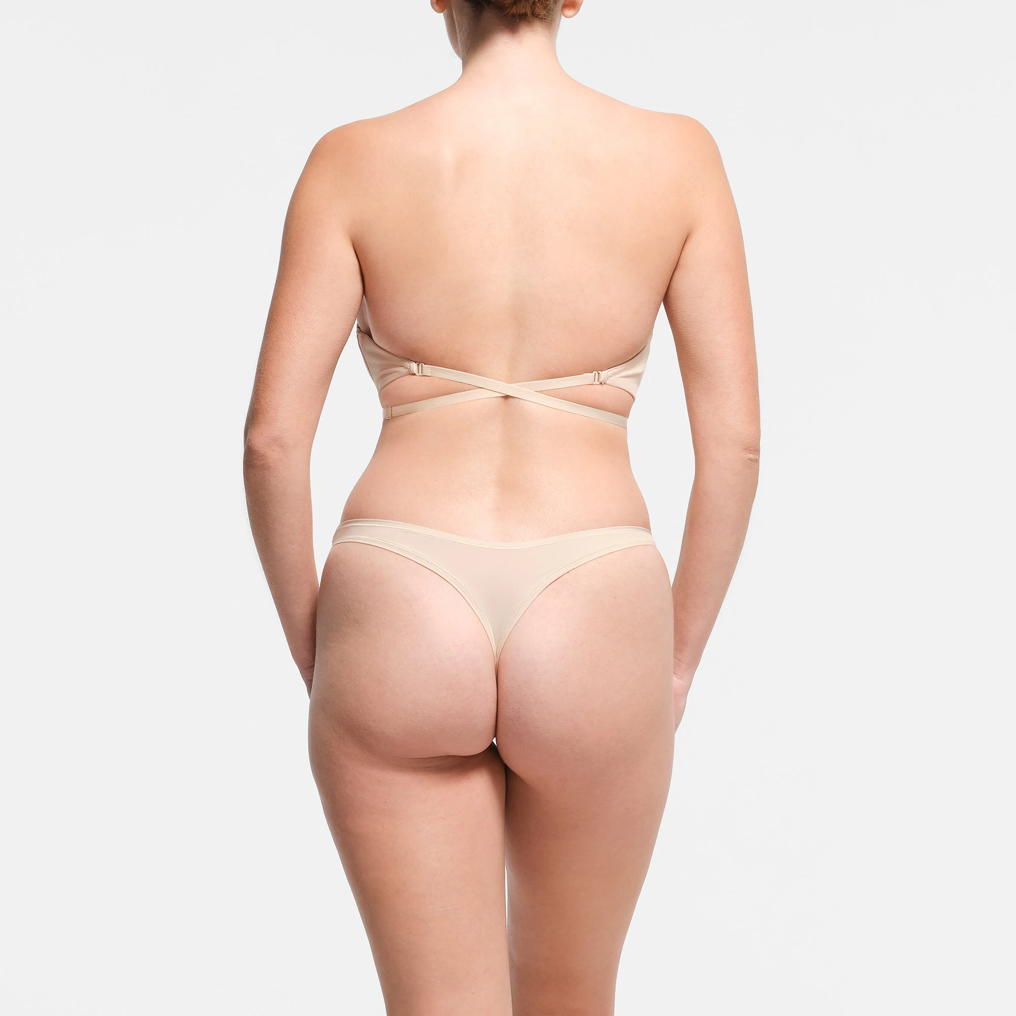 MULTI-WAY BRA | SAND ON A MODEL BACK VIEW