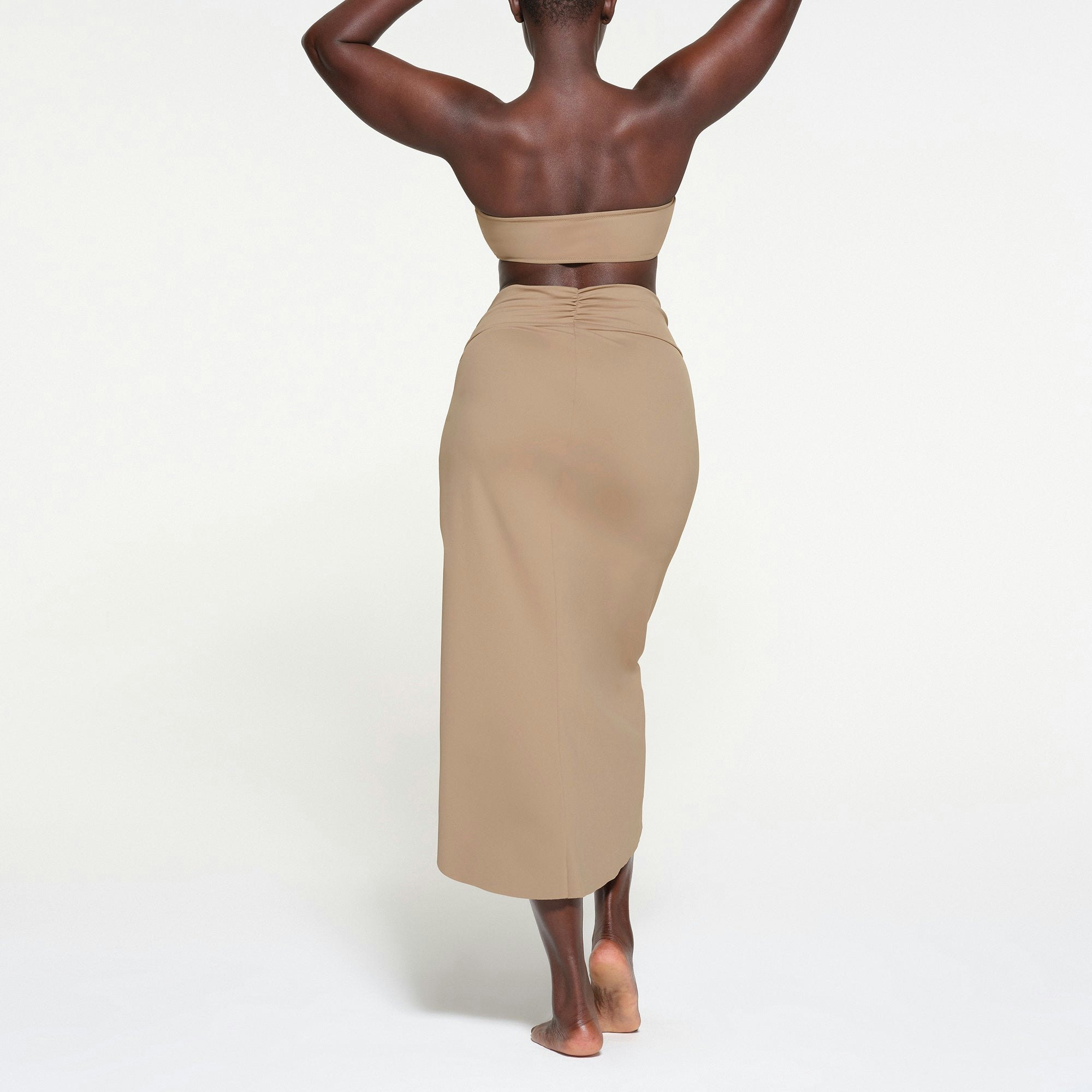 SIGNATURE SWIM BANDEAU BIKINI TOP | DESERT ON A MODEL BACK VIEW