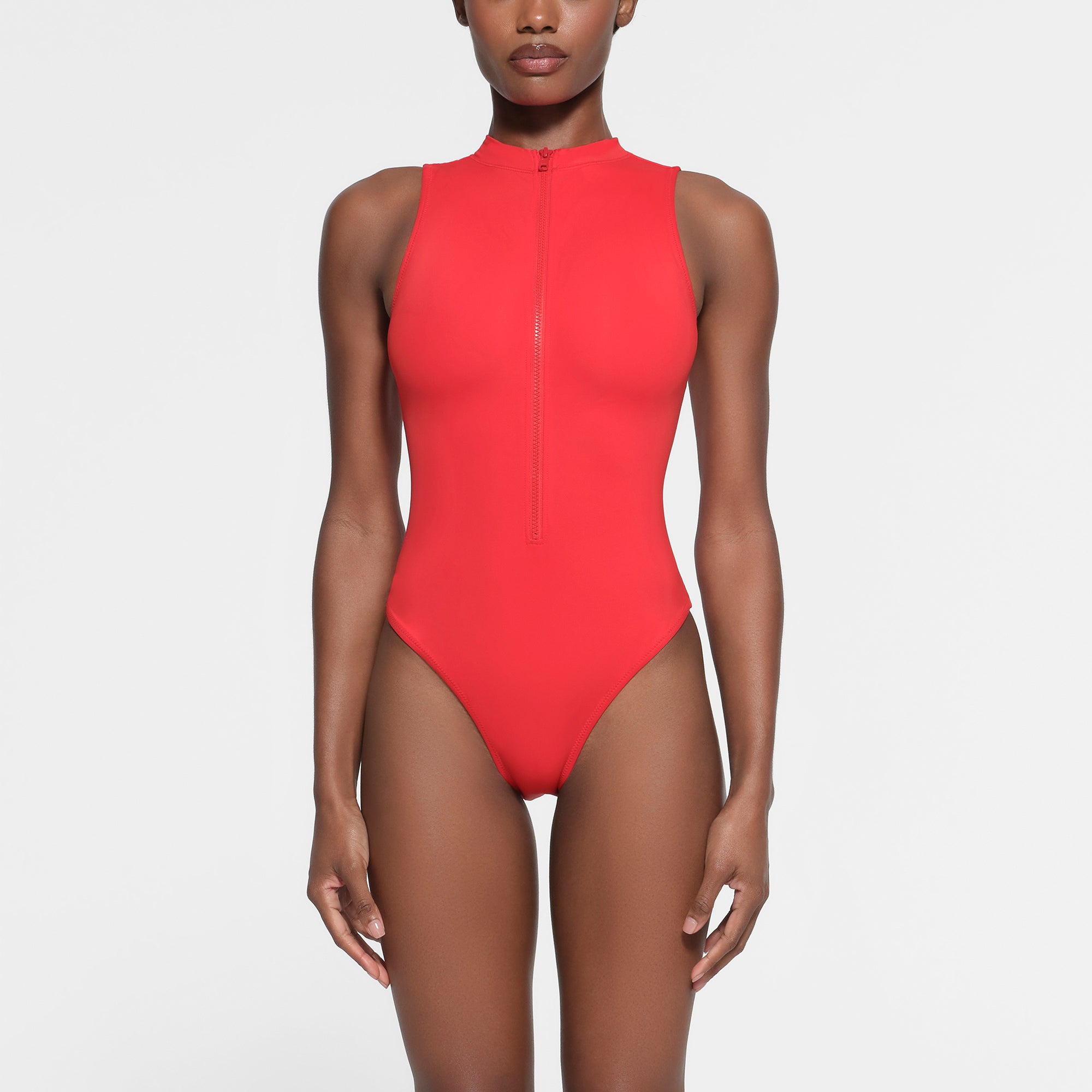 Two piece zip up swimsuit cheap