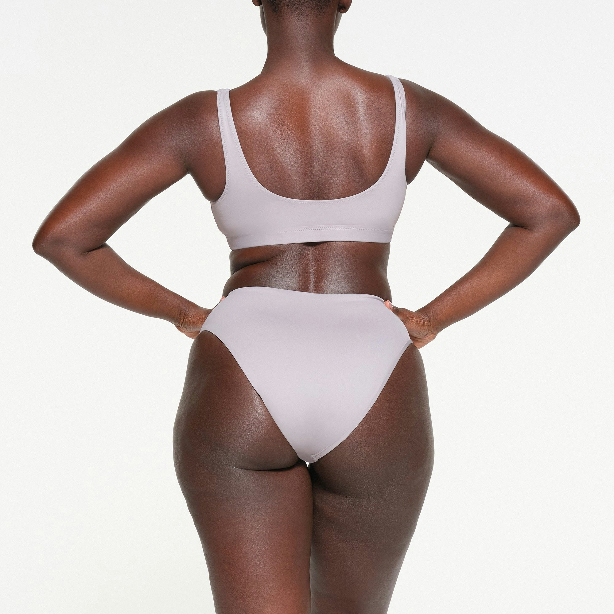 SIGNATURE SWIM TANK BIKINI TOP | CHROME ON A MODEL BACK VIEW