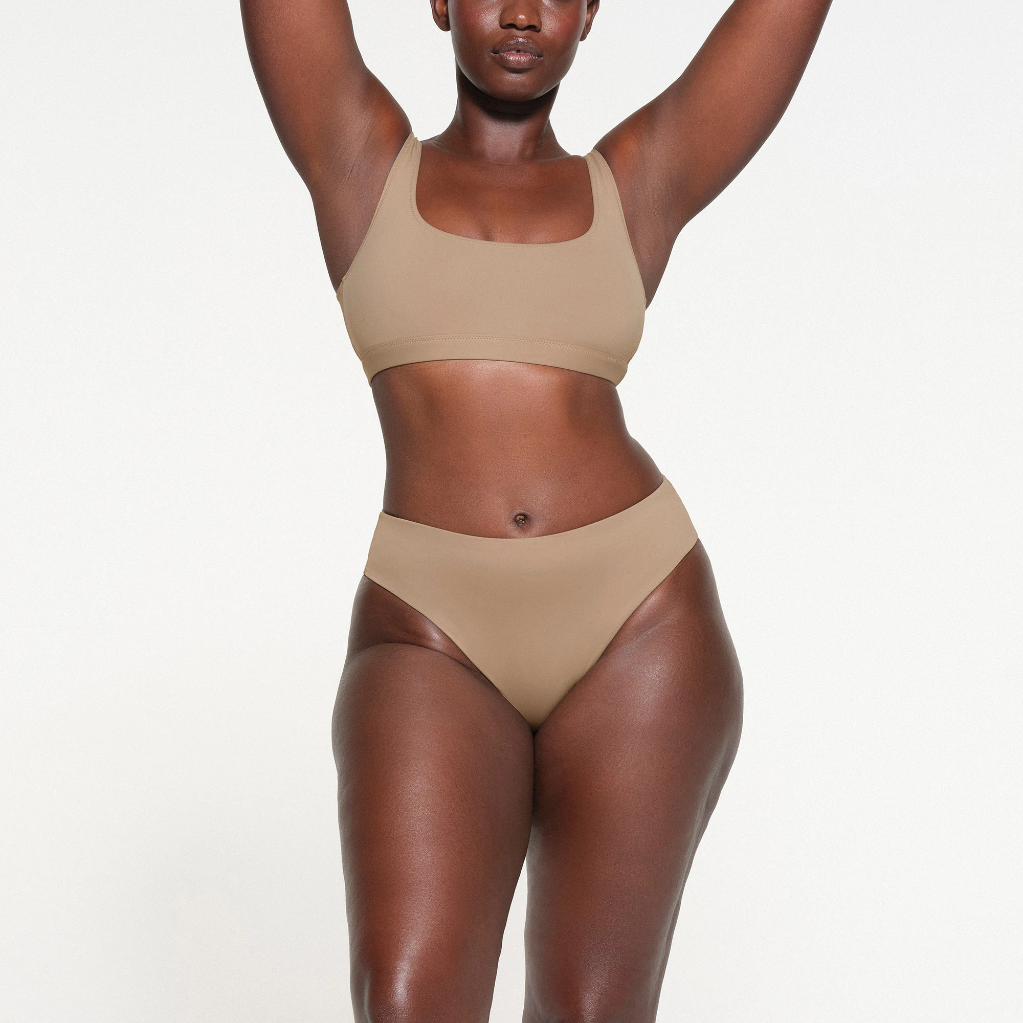SIGNATURE SWIM TANK BIKINI TOP | DESERT ON A MODEL FRONT VIEW