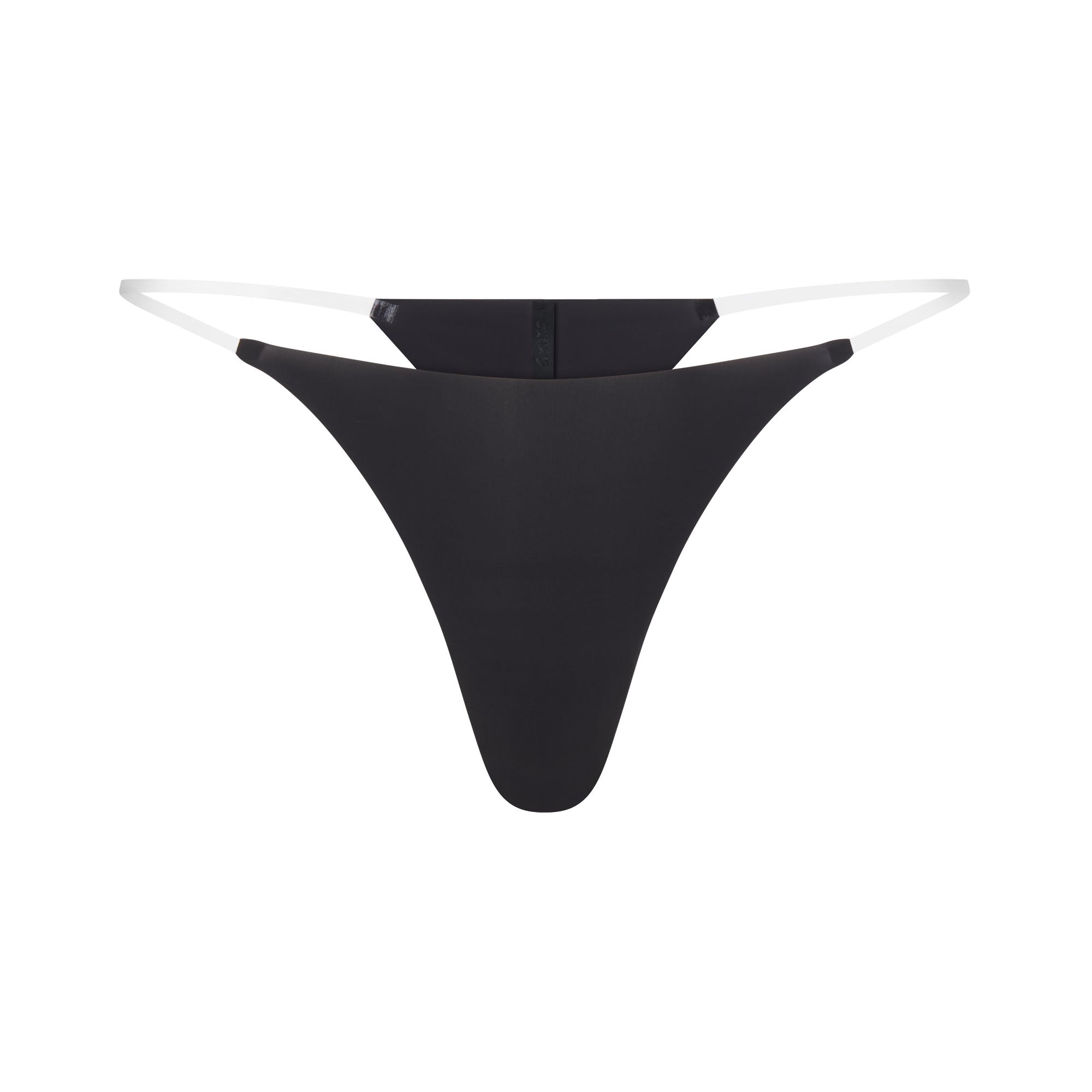 INVISIBLE CLEAR STRAP STRING THONG | ONYX LAYS FLAT ON A WHITE BACKGROUND | FLT 