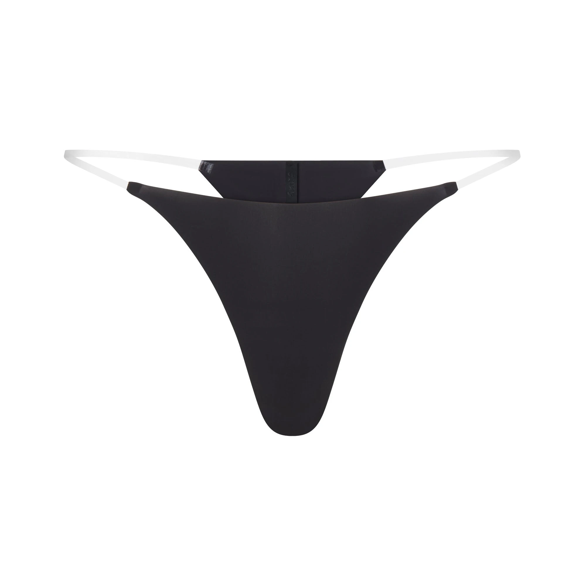 INVISIBLE CLEAR STRAP STRING THONG | ONYX LAYS FLAT ON A WHITE BACKGROUND | FLT