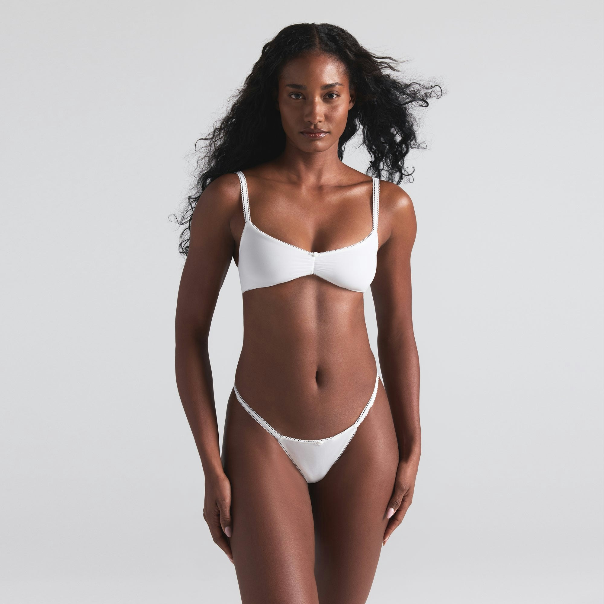 FITS EVERYBODY PICOT STRING THONG 5-PACK | BLUE QUARTZ MULTI ON A MODEL SIDE  ON A MODEL FRONT VIEW | FOCUS: 0.0, 1.0, 0.9