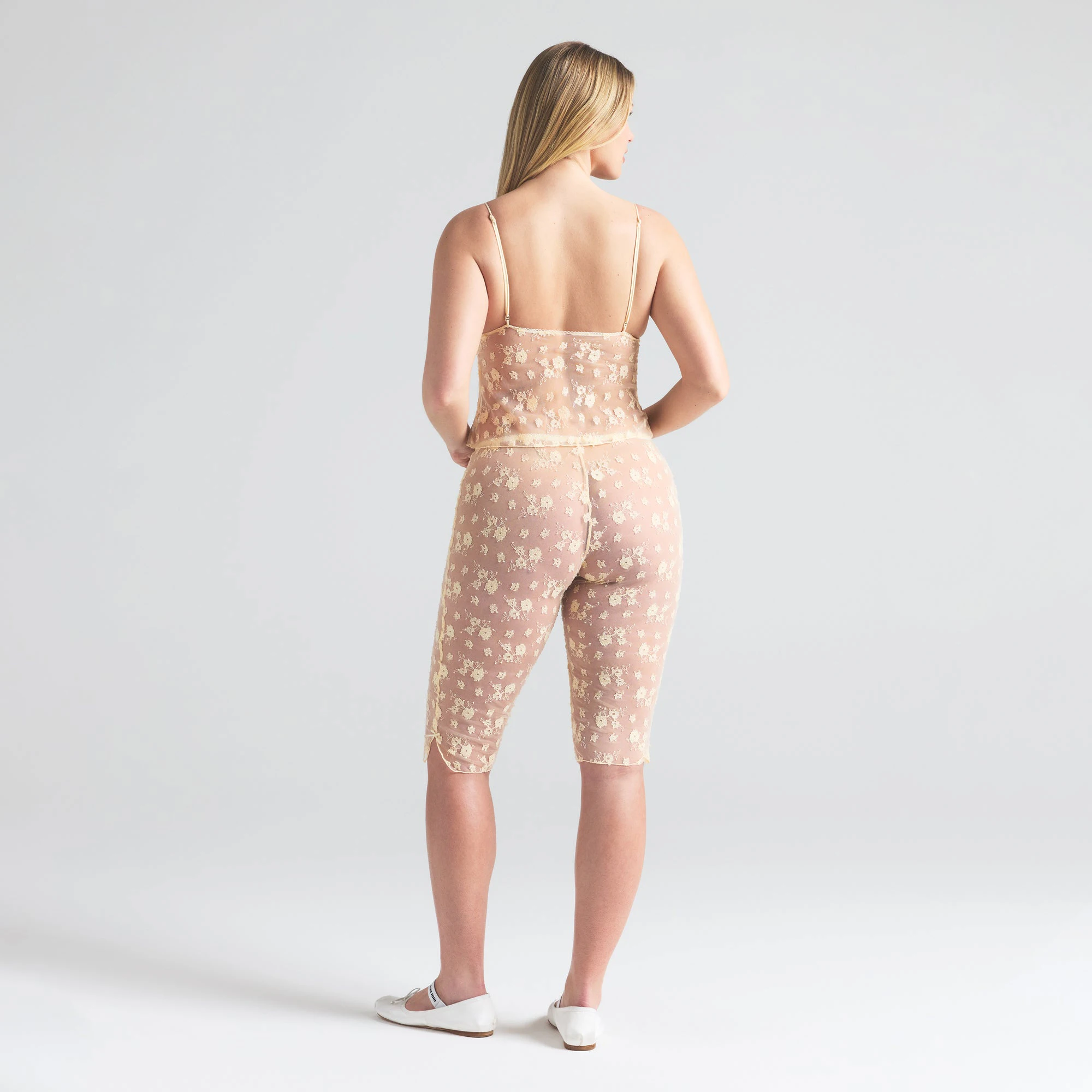 SPRING INTIMATES TRIANGLE CAMI | BUTTER TWO TONE ON A MODEL FRONT VIEW | FOCUS: 0.0, 1.0, 0.9