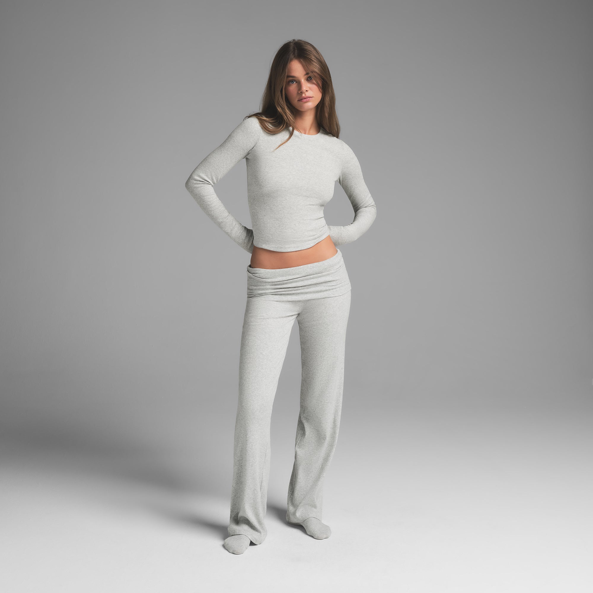 Skims Women's Long Sleeve Cotton Rib T-Shirt