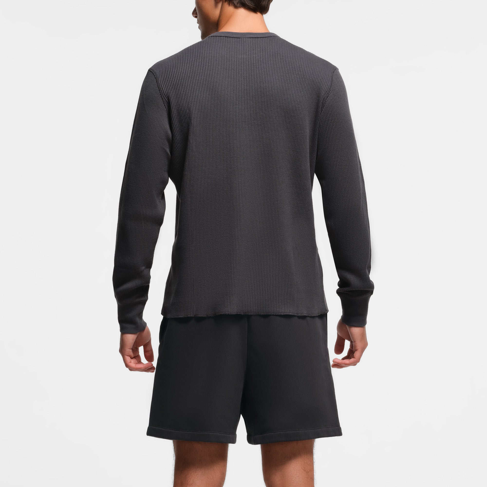 【HI FI FNK】Pen Waffled Longsleeve WAFFLE MENS LONG SLEEVE T-SHIRT | ASH