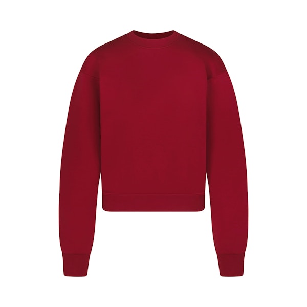 COTTON FLEECE CLASSIC CREWNECK | BRICK FLAT ON A WHITE BACKGROUND | FLT