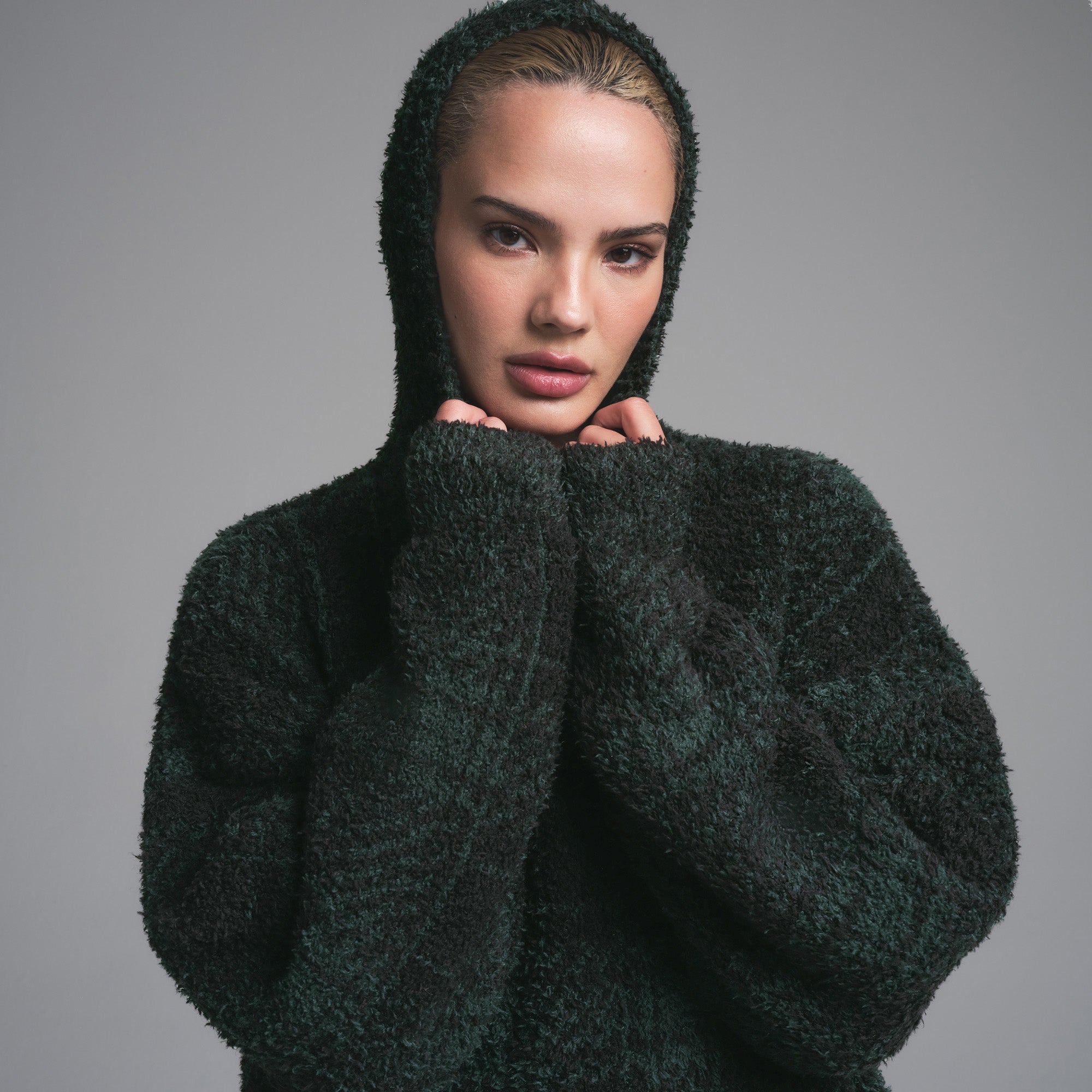 COZY KNIT UNISEX HOODIE | CYPRESS PLAID