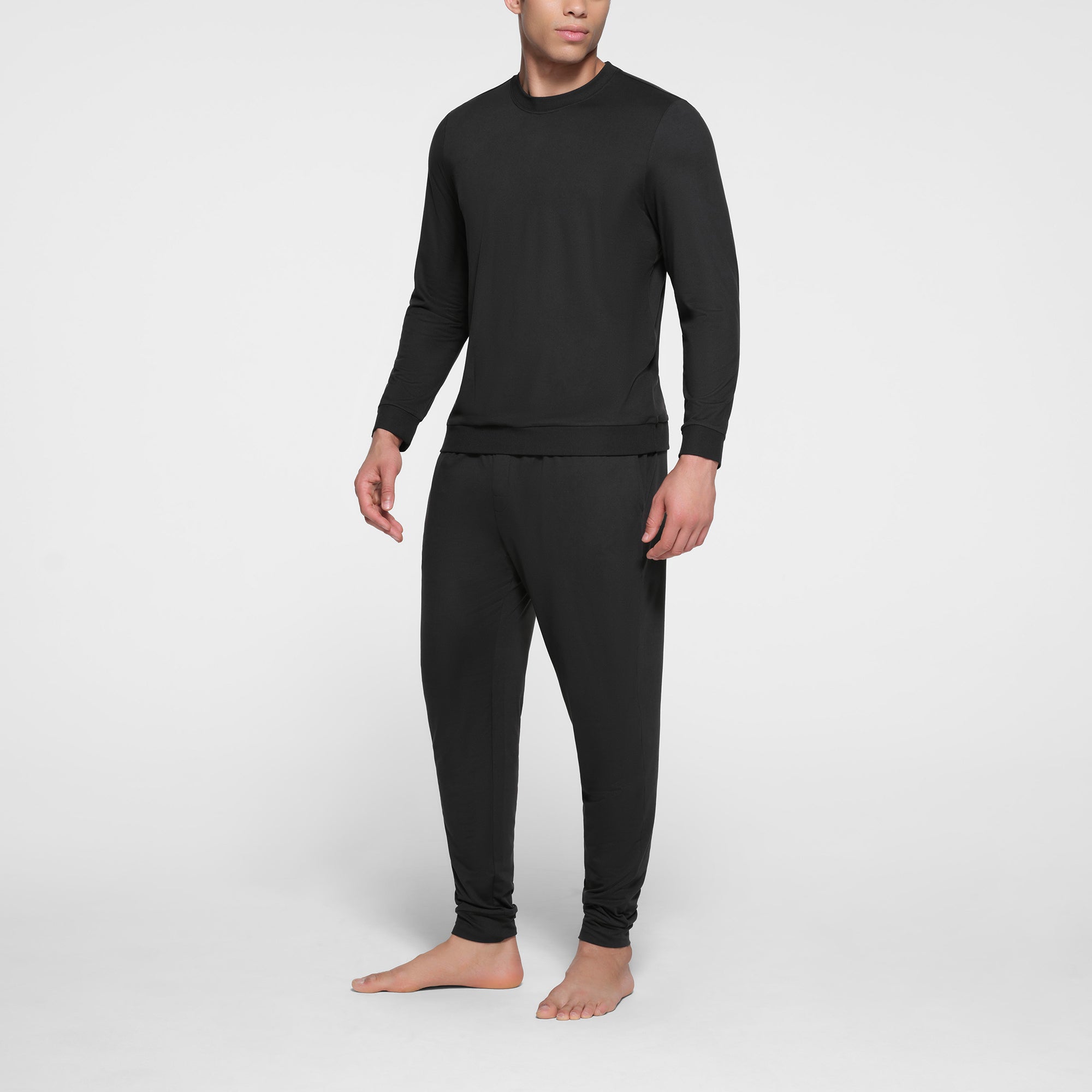 メンズウェア CREWNECK PULLOVER & SLIM LONG PANTS Mens Crew Neck Sweatshirt 2 Piece Outfits Long Sleeve Solid