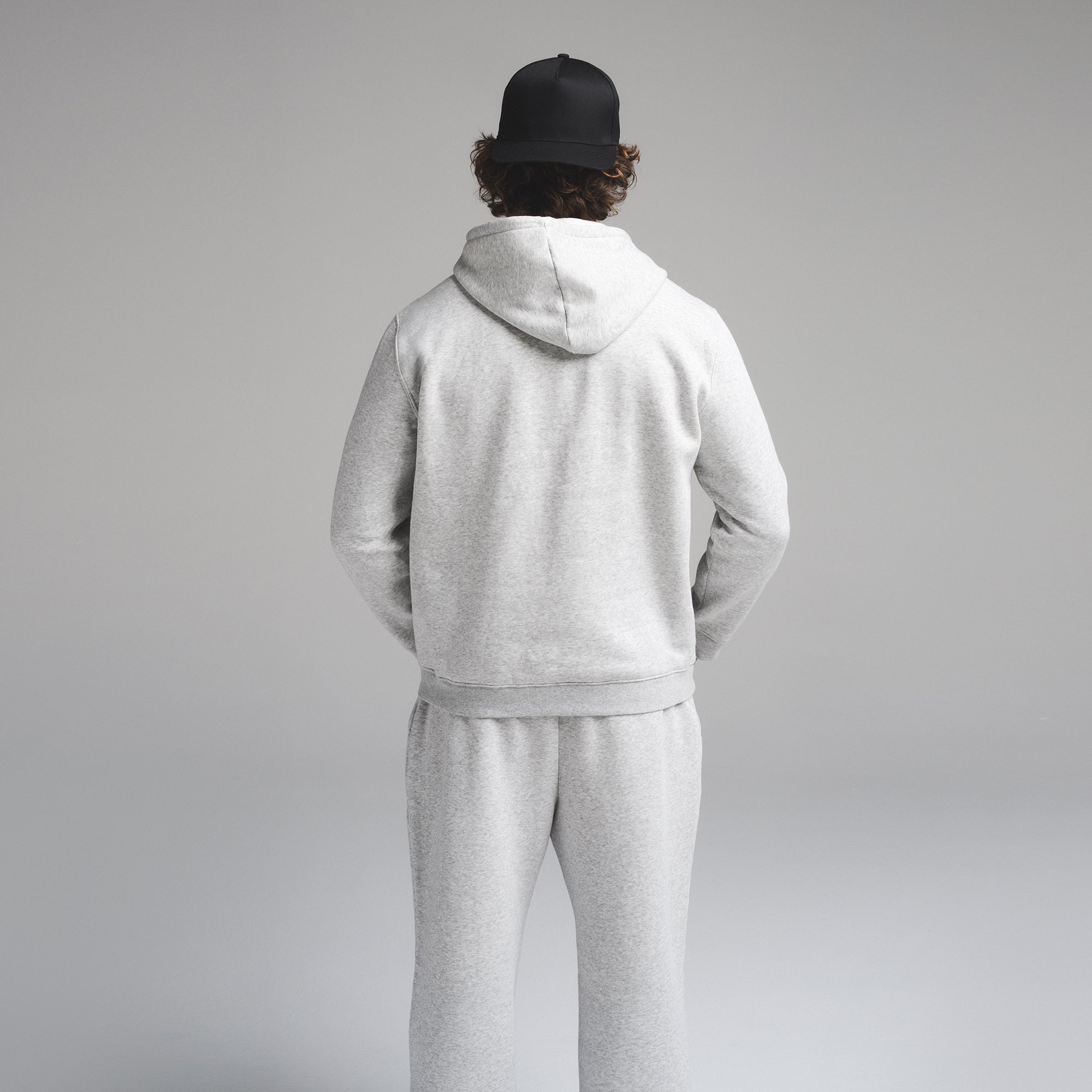 FLEECE LOUNGE MENS CLASSIC HOODIE | LIGHT HEATHER GREY