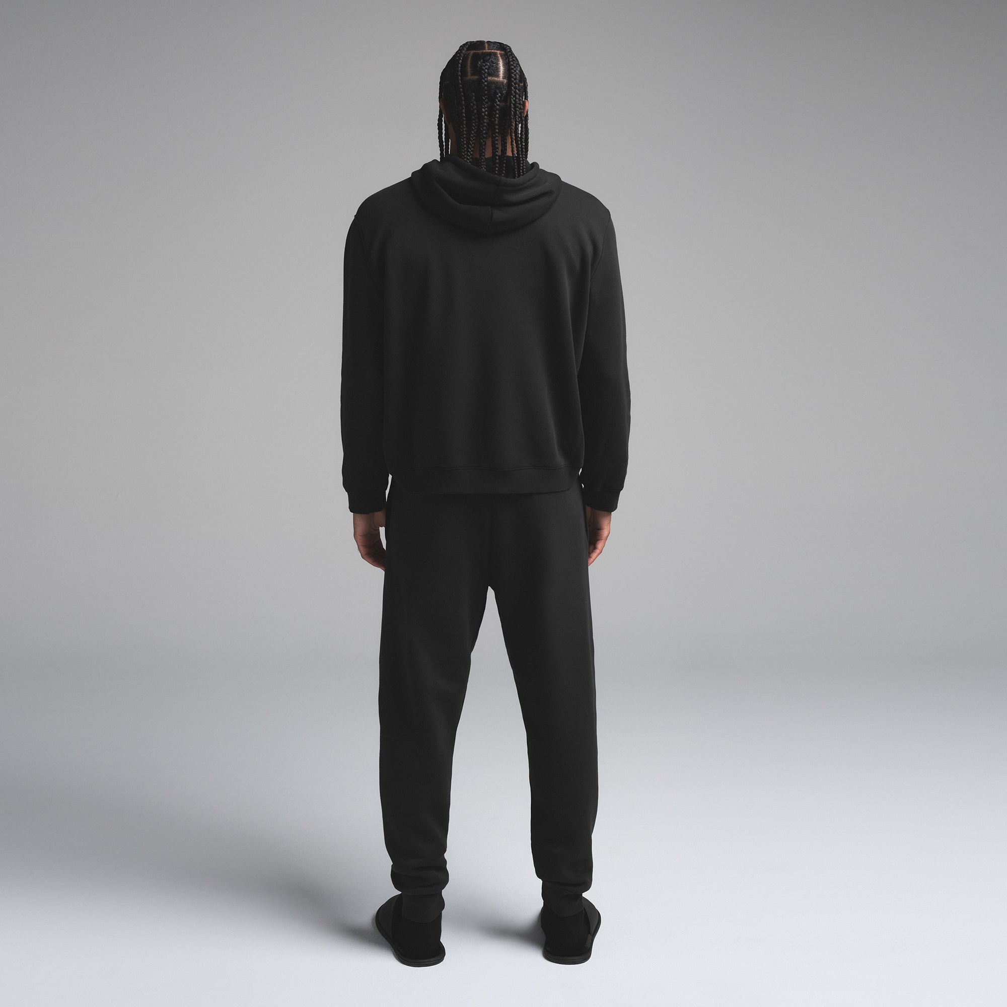 L'Appartement ダークグレー スウェット FLEECE LOUNGE MENS CLASSIC HOODIE | WASHED ONYX