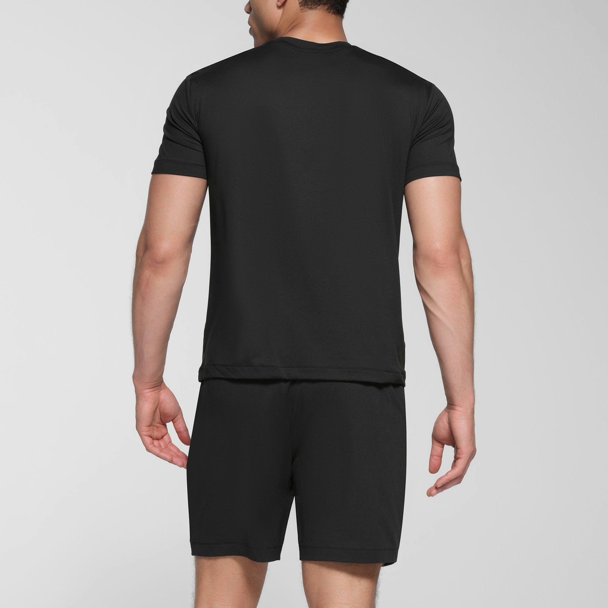 OUTDOOR JERSEY MENS CLASSIC T-SHIRT | ONYX ON A MODEL BACK VIEW
