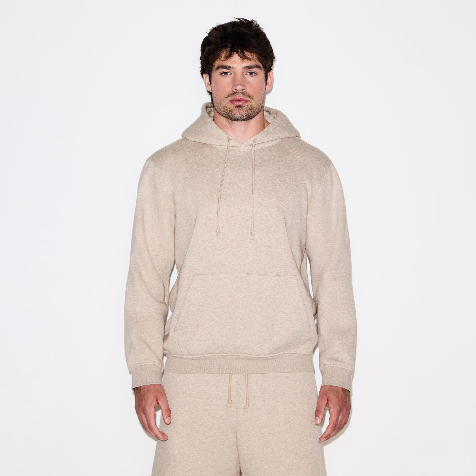 【人気！】SKIMS グレー Fleece Lounge オーバーサイズ フーディ FLEECE LOUNGE MENS CLASSIC HOODIE | LIGHT HEATHER GREY