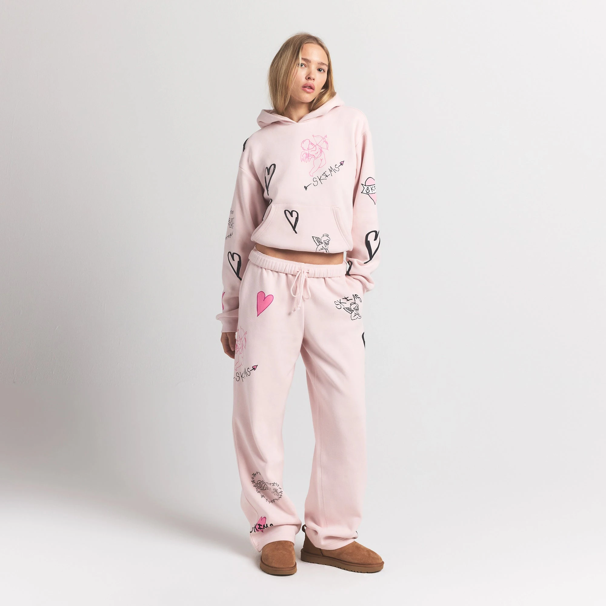 COTTON FLEECE CLASSIC HOODIE | BARELY PINK ANGEL SKETCH | SKIMS COTTON FLEECE CLASSIC HOODIE | BARELY PINK ANGEL SKETCH | SKIMS