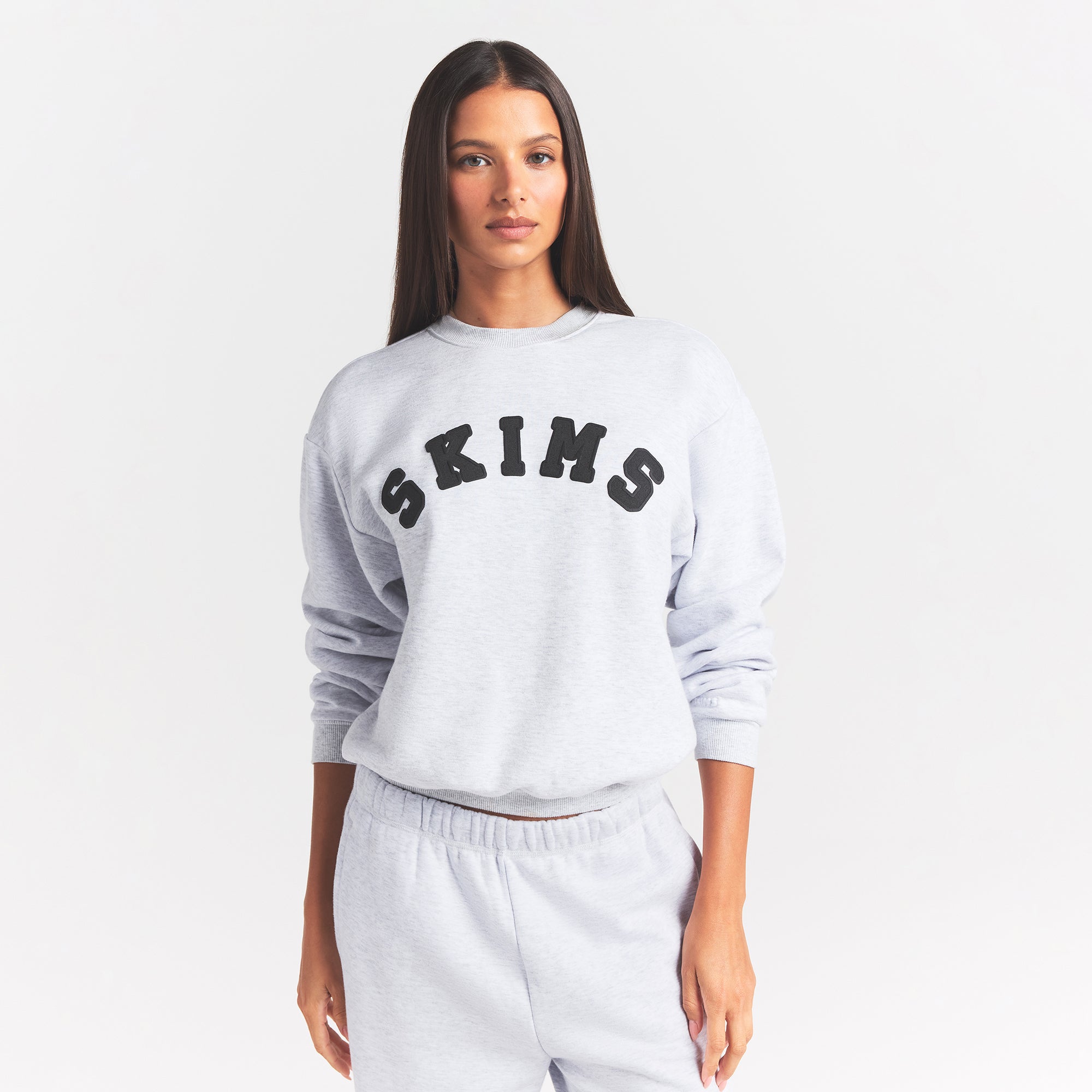 skims トレーナー　【s】 COTTON FLEECE CLASSIC CREWNECK | LIGHT HEATHER GREY | SKIMS