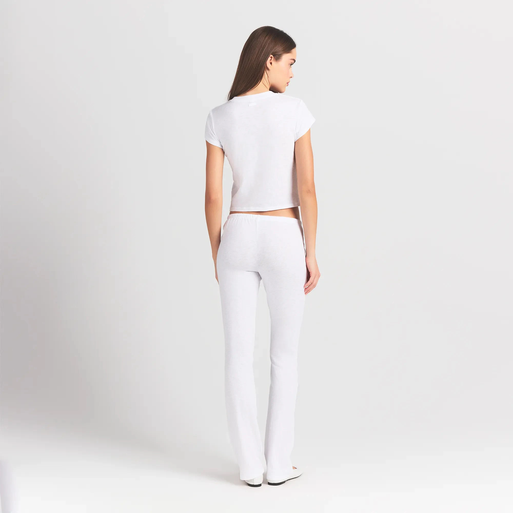 SKIMS White 'Worn In Jersey' Heart Baby T-Shirt SKIMS White 'Worn In Jersey' Heart Baby T-Shirt