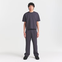 HEAVYWEIGHT COTTON MENS RELAXED CROPPED CREW NECK T-SHIRT