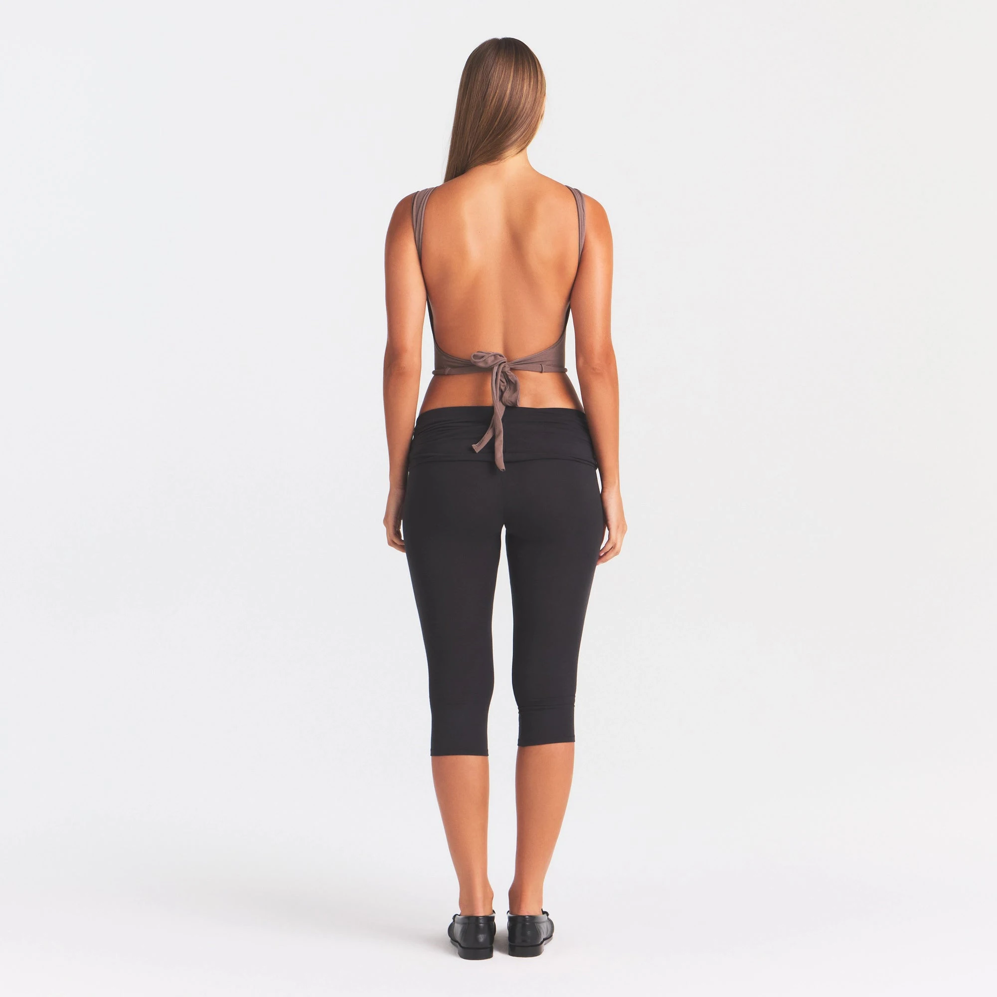 COTTON JERSEY TIE BACK TANK | AMETHYST & LAYS FLAT ON A WHITE BACKGROUND | FLT